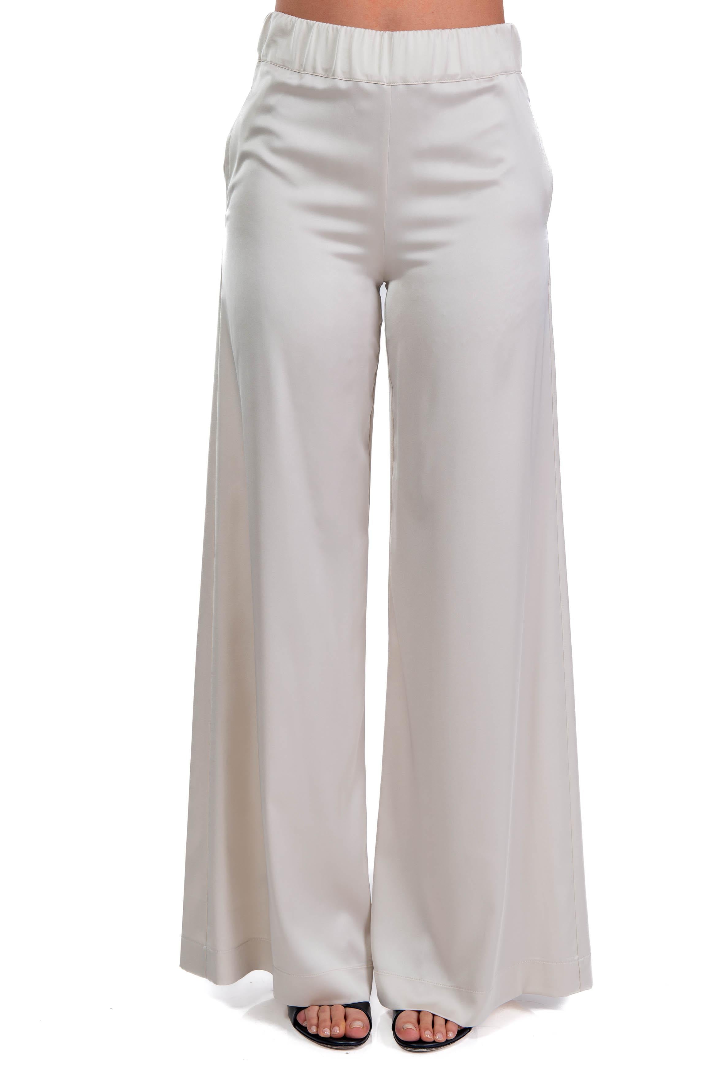 Pantalone palazzo in raso 60657 3 MARMO D.EXTERIOR 