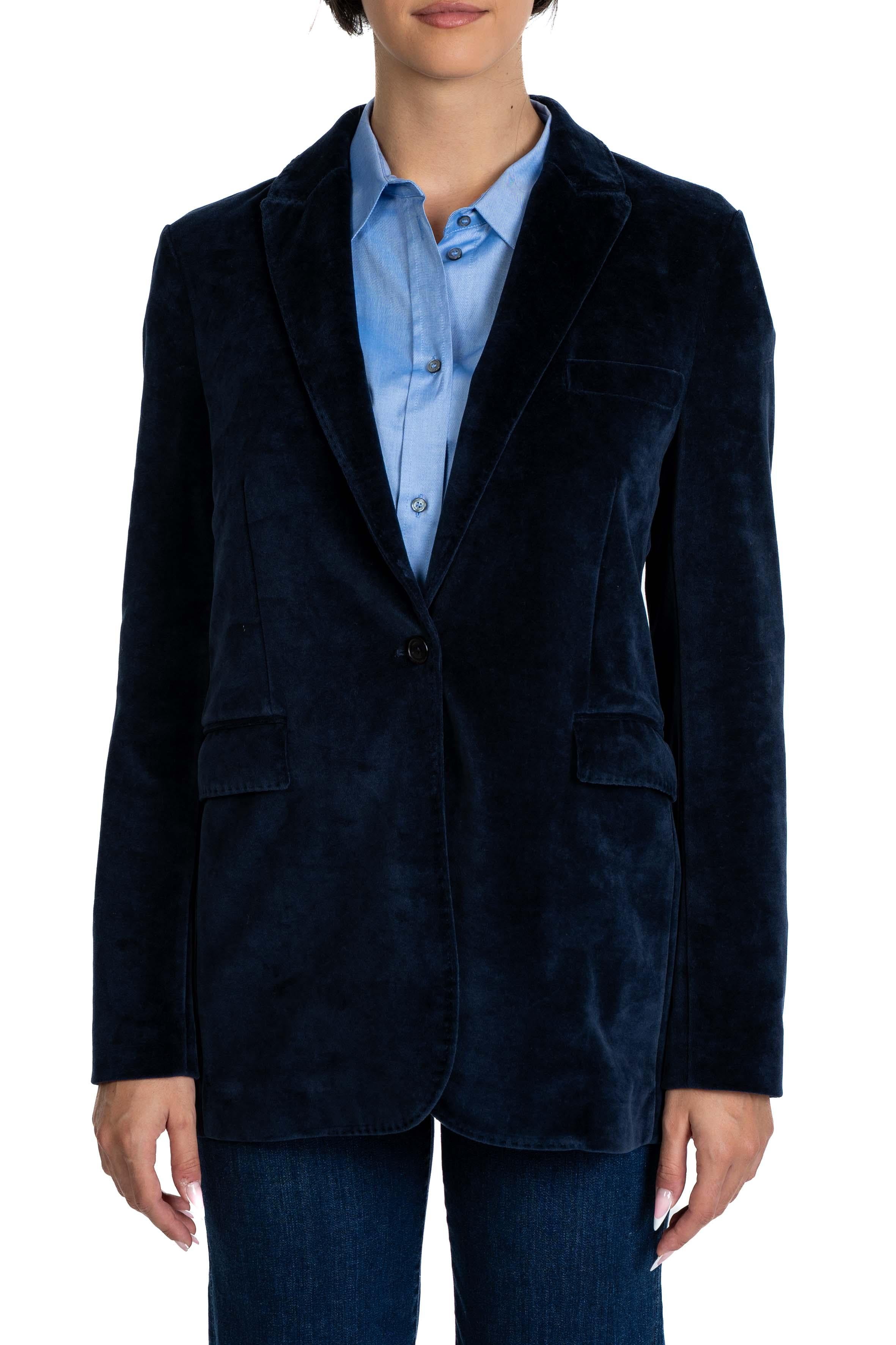 Giacca in velluto monopetto FD3620 FD3620 NAVY CIRCOLO 