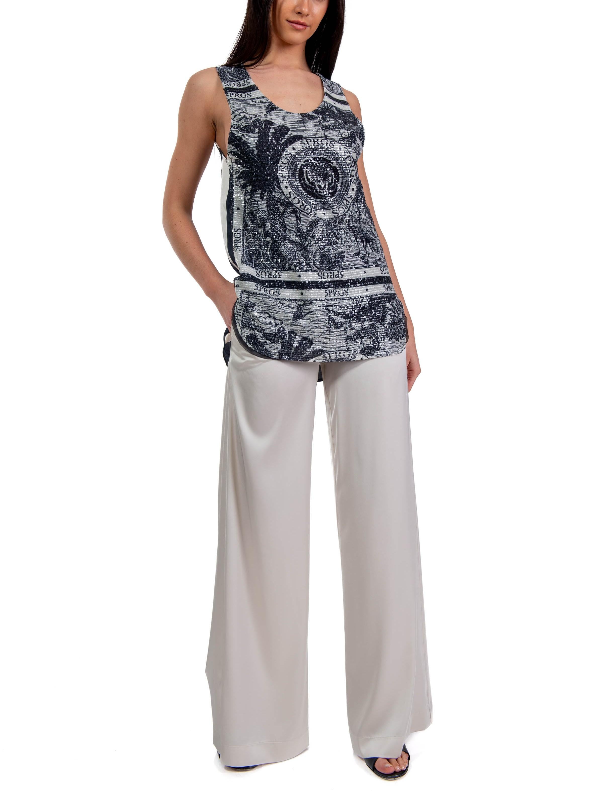 Pantalone palazzo in raso 60657 3 MARMO D.EXTERIOR 