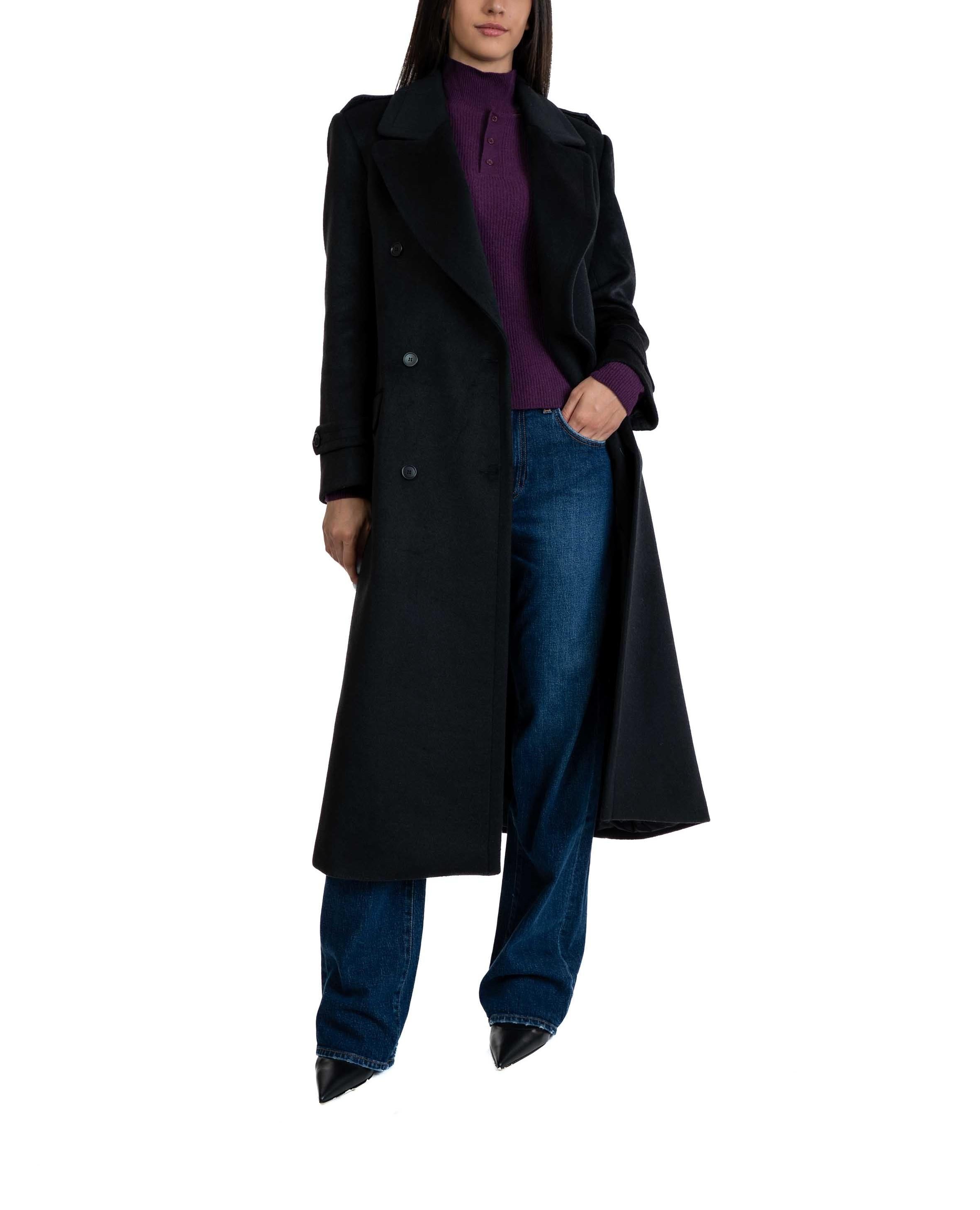 Cappotto over doppiopetto nero 4735 4340 N ALICE MILLER 