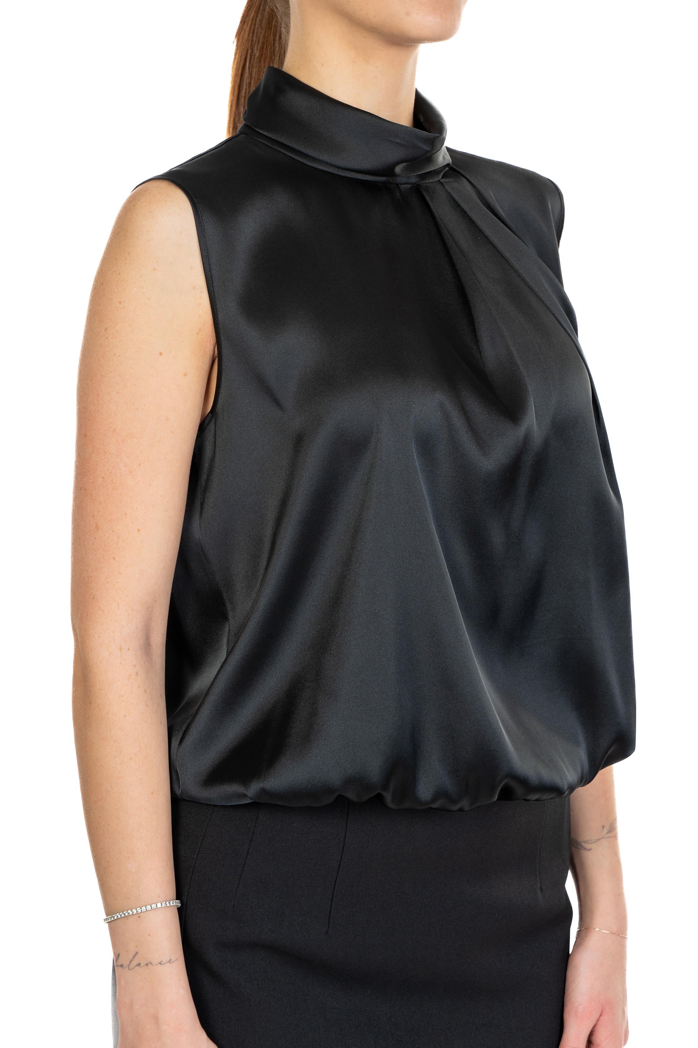 Top in raso 61703 NERO D.EXTERIOR 