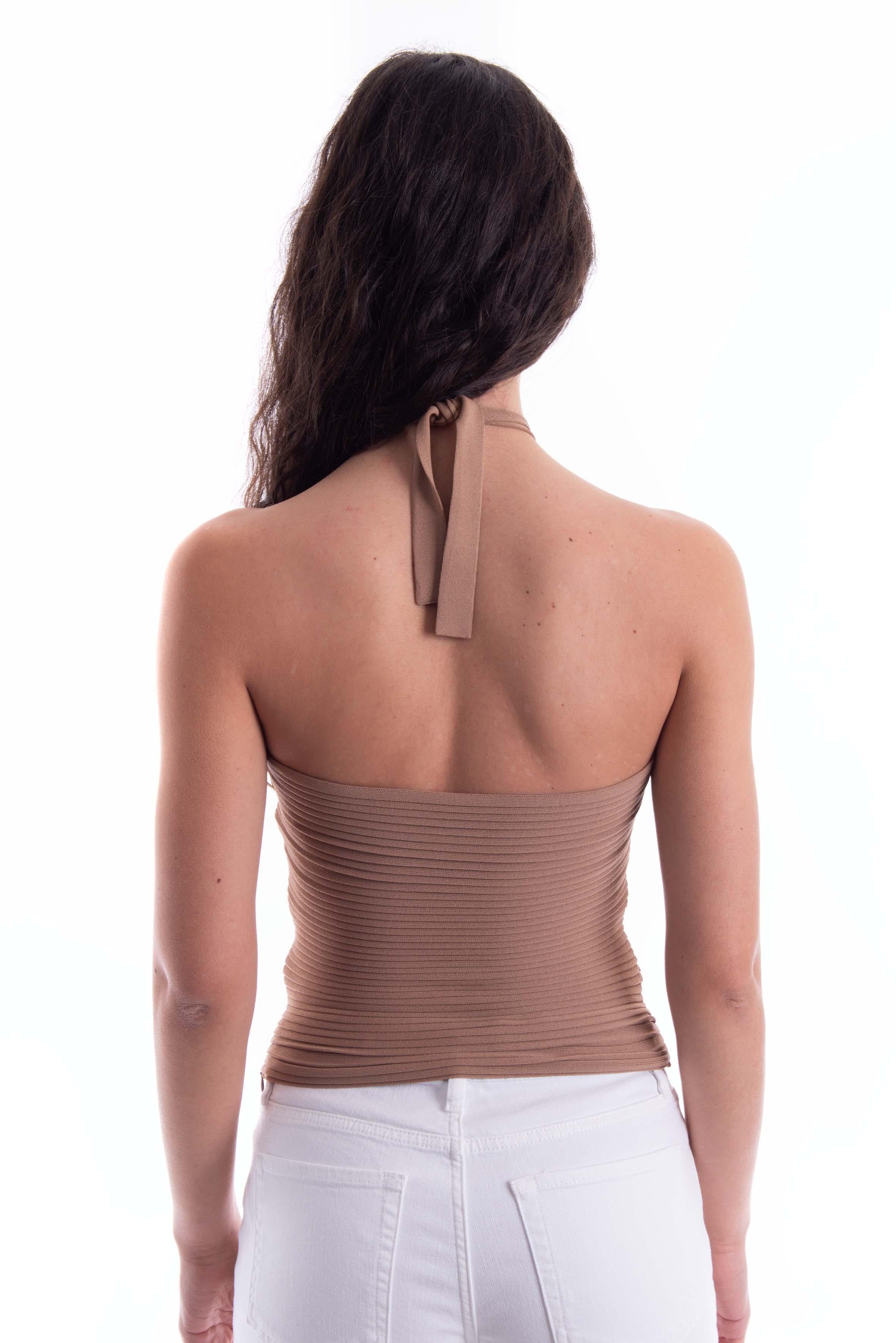Top in filo beige 0884 R PHILOSOPHY 