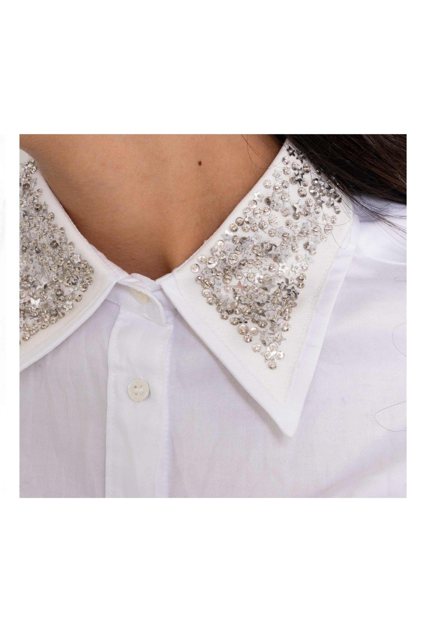 Camicia effetto stropicciata bianca G021 B N° 21 