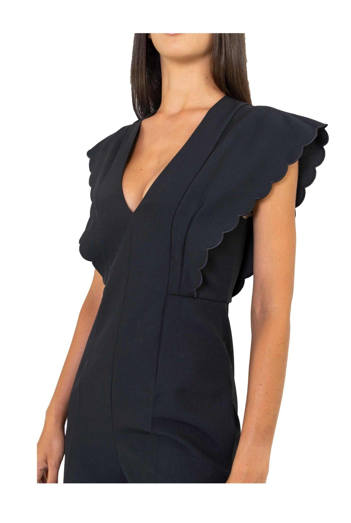Tuta intera nera con scollo a V A0444 5727 N PHILOSOPHY 