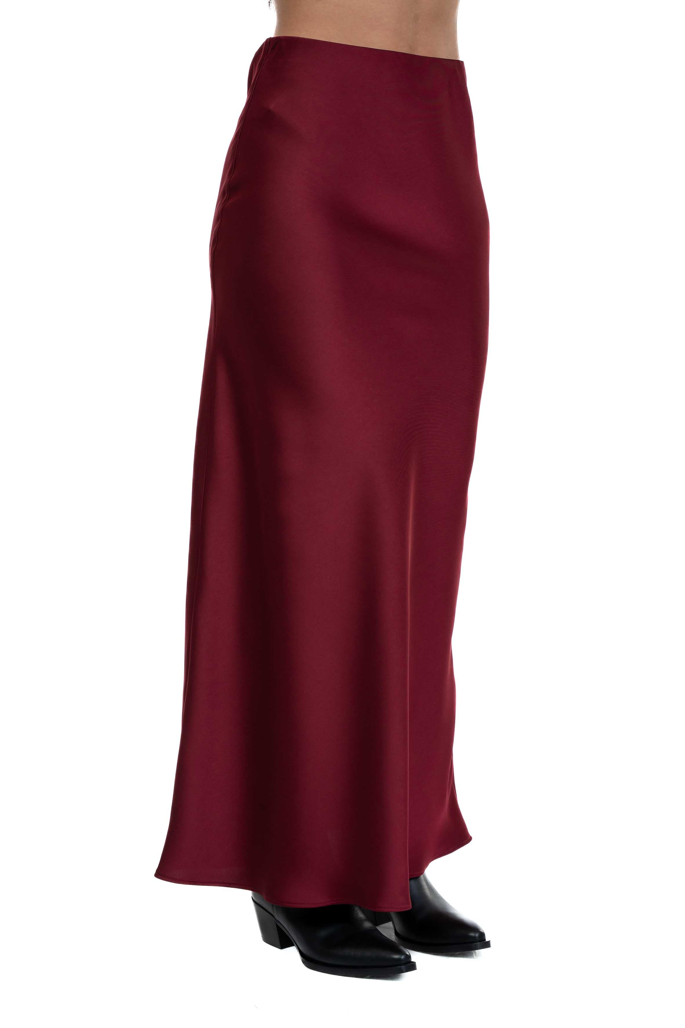 Gonna in raso bordò 2639 4331 BORDO ALICE MILLER 