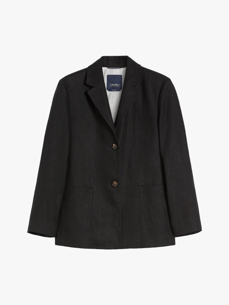 Giacca Arrigo monopetto lino ARRIGO 004 NERO MAX MARA 