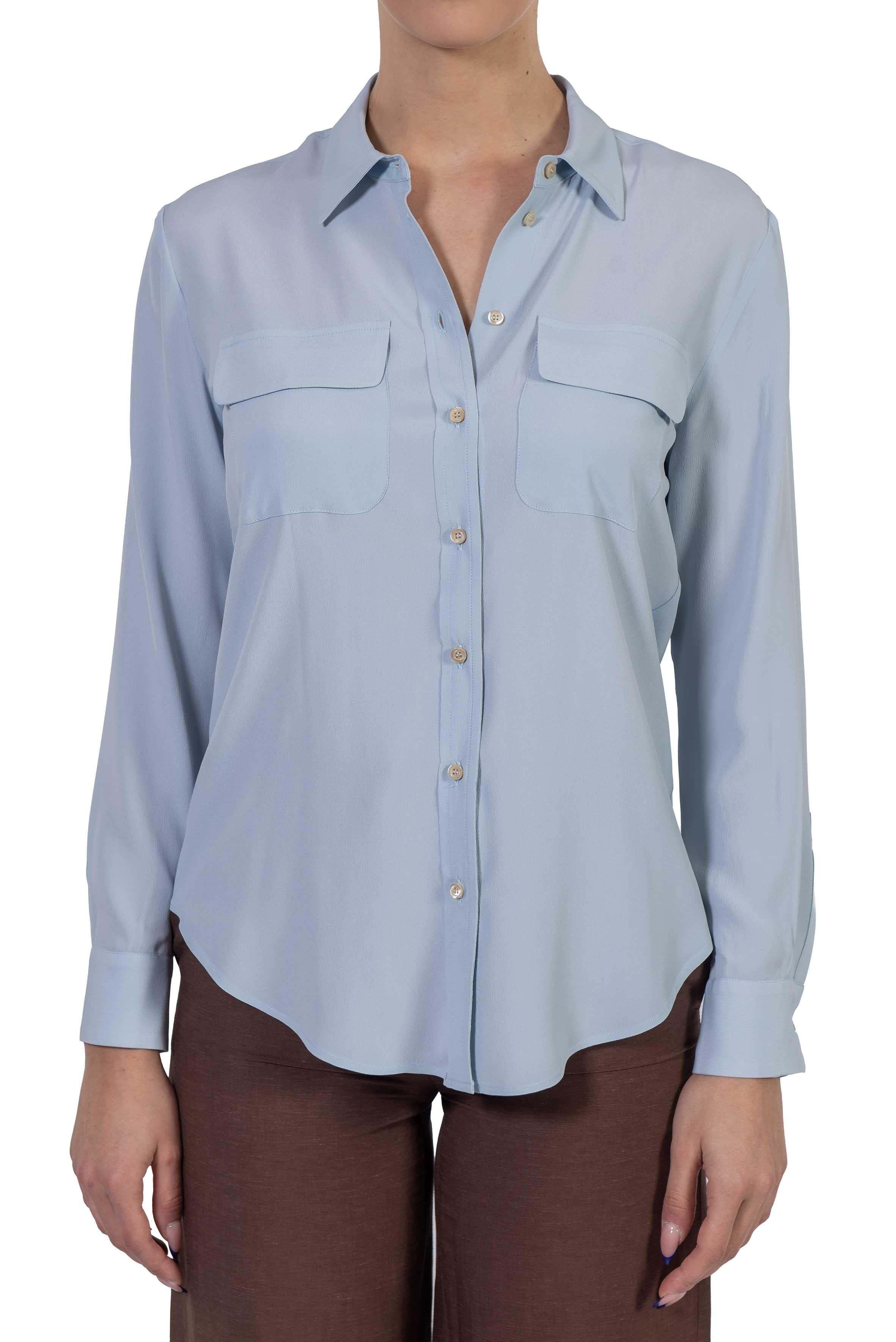 Camicia con tasche celeste 1342 4057 POLVERE ALICE MILLER 
