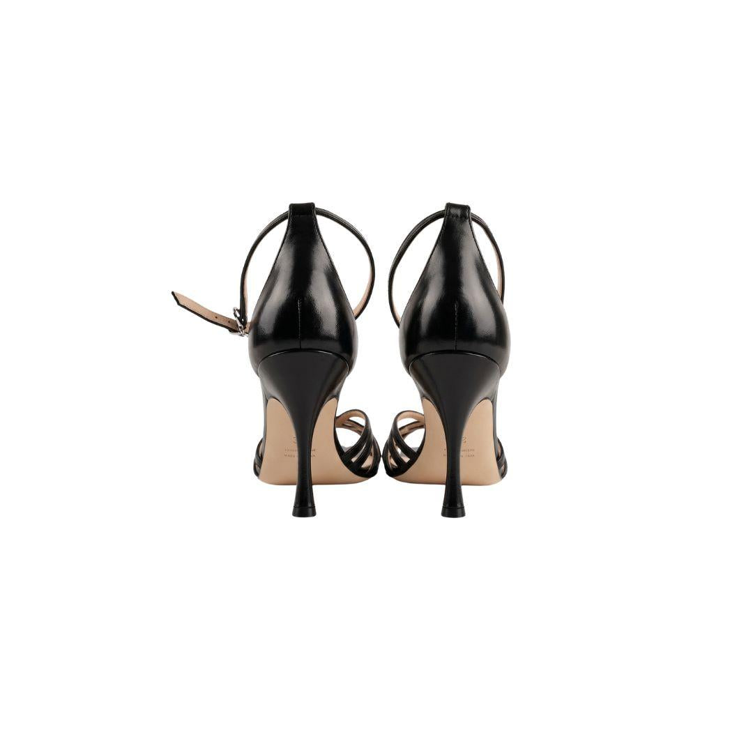 Sandalo intrecciato nero 3872 NERO ANNA F 