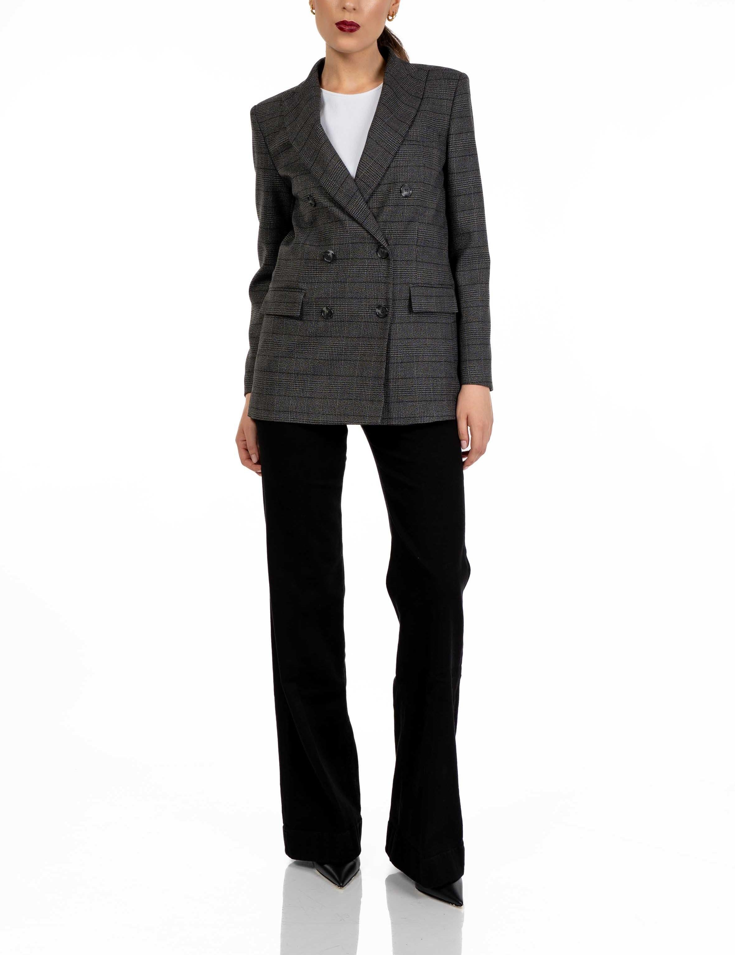 Giacca doppiopetto in galles 3687 4322 GRIGIO ALICE MILLER 