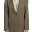 Giacca over in canvas verde militare.