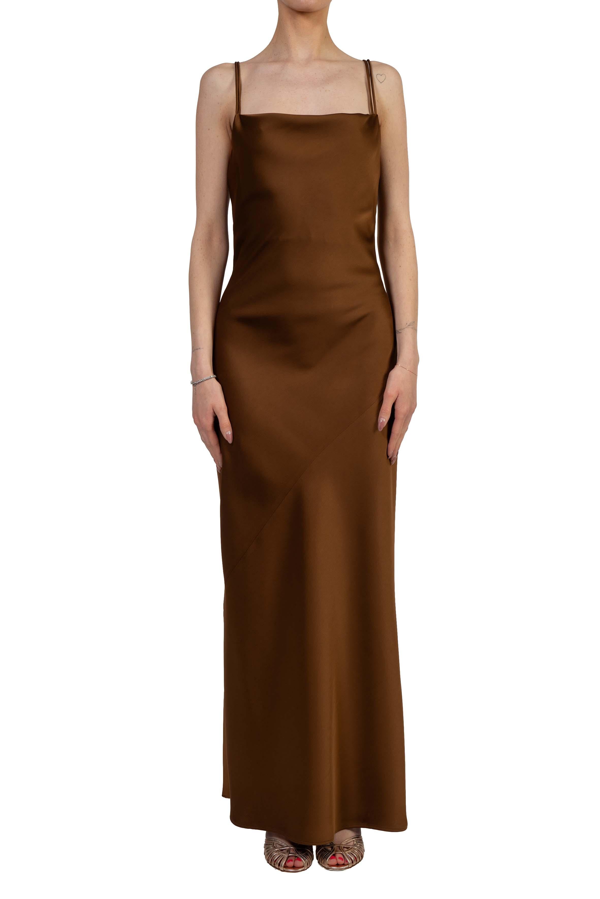 Abito lungo tabacco 4613 4331 TABACCO ALICE MILLER 