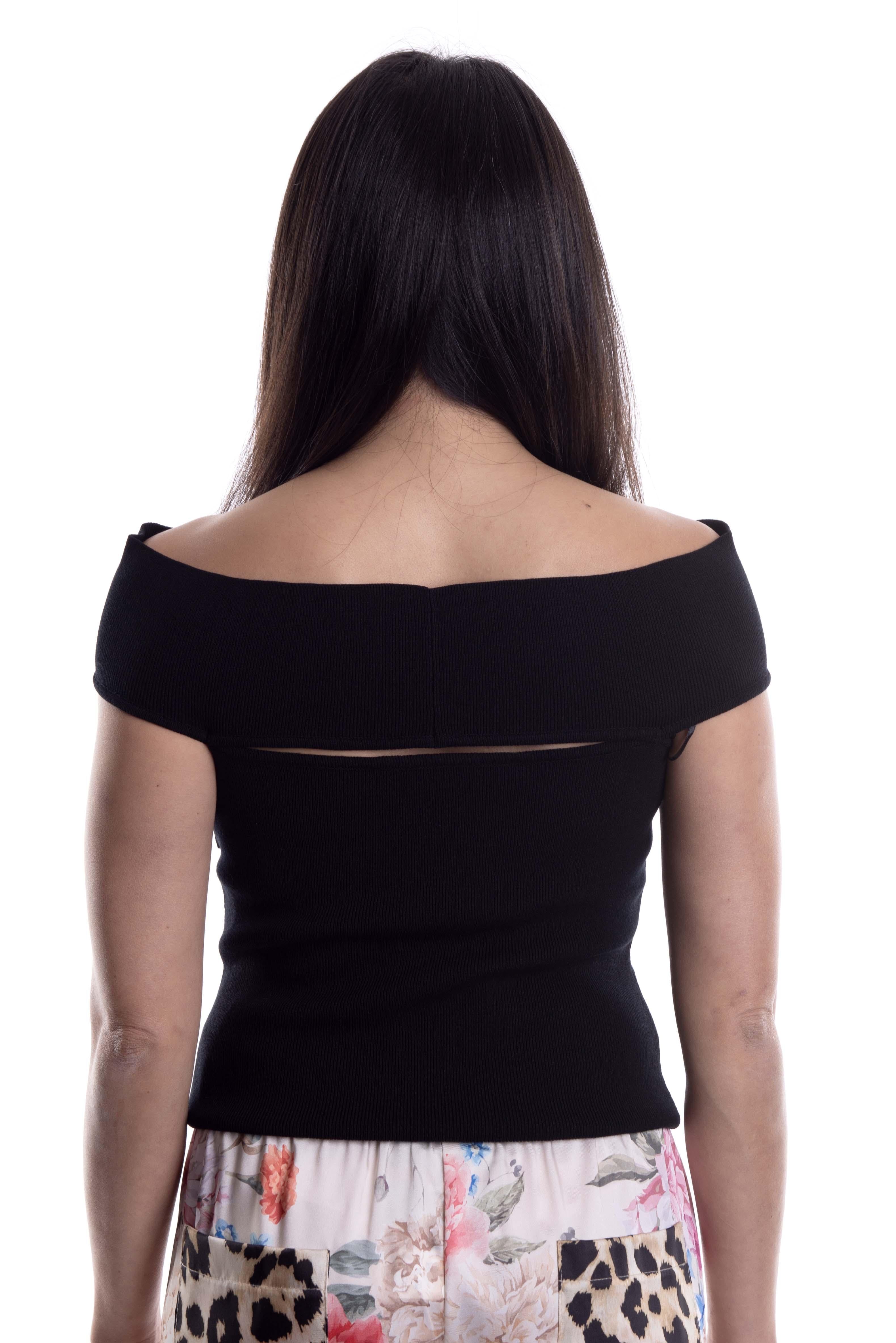 Top in maglia nero MK128 N FEDERICA TOSI 