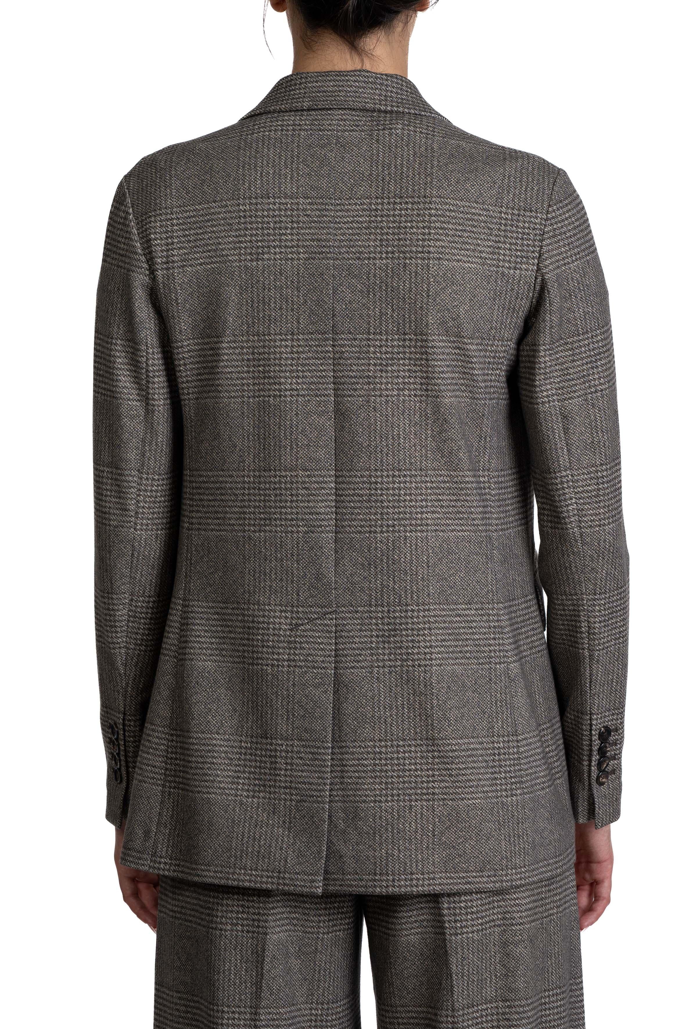 Giacca doppiopetto in check FD3679 CIOCCOLATO CIRCOLO 