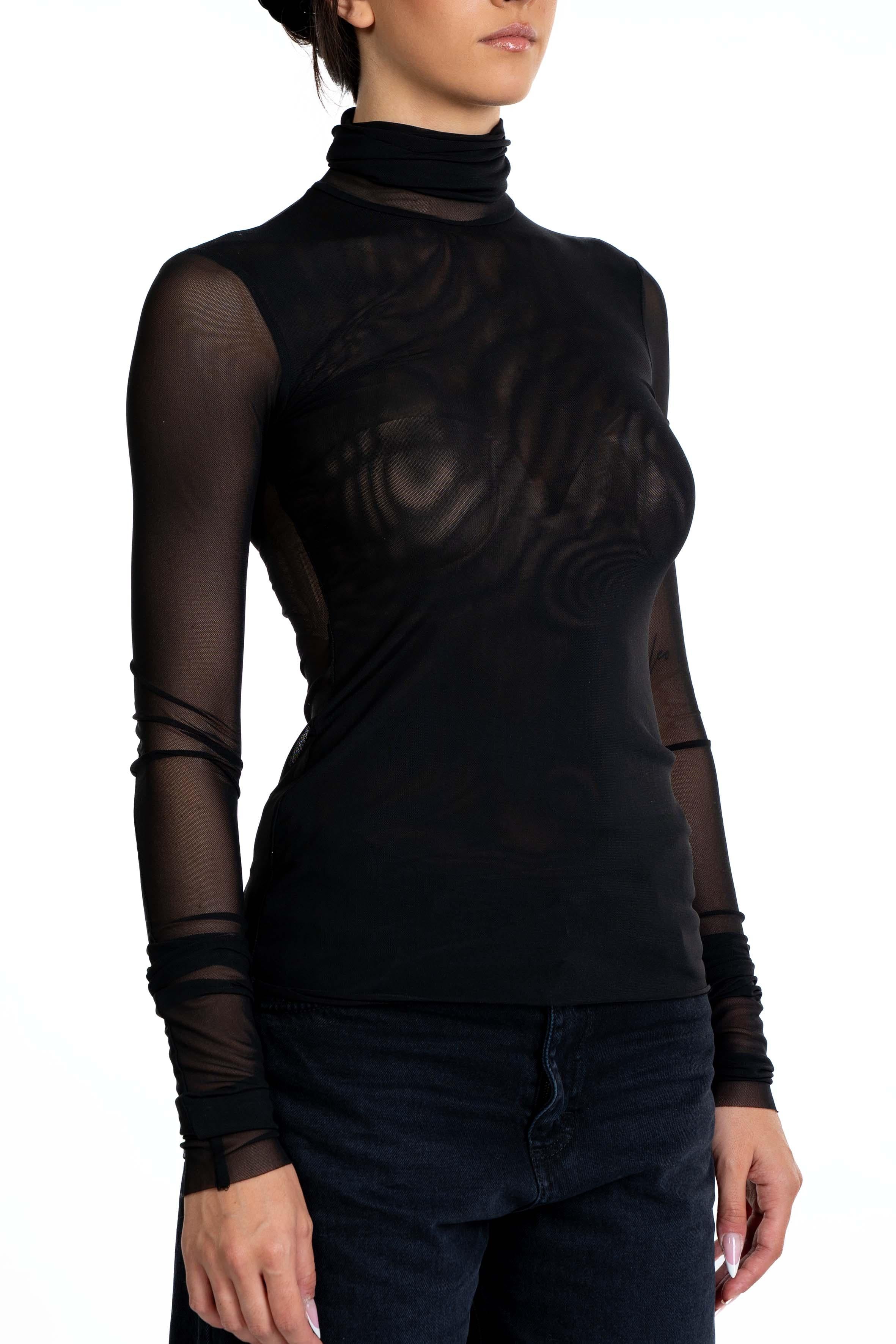 Maglia lupetto in tulle nero 4806 4276 NERO ALICE MILLER 