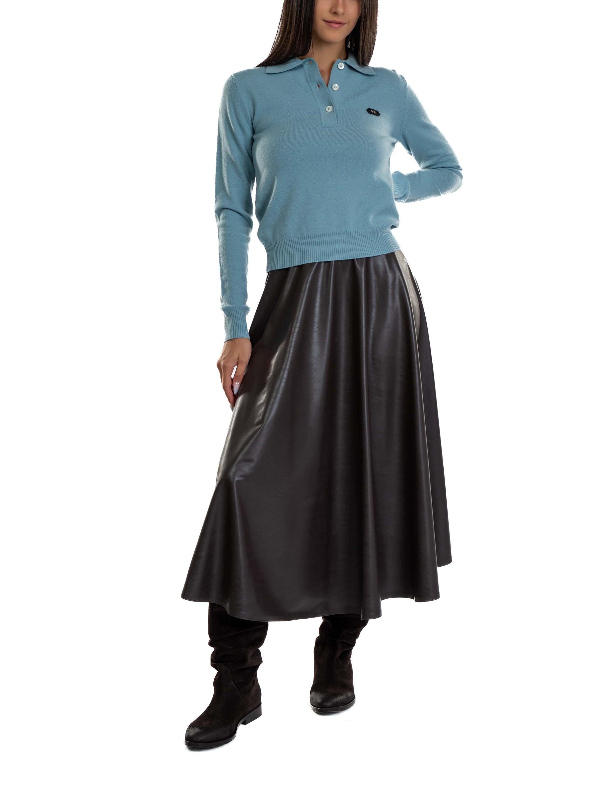 Maglia in lana celeste A038 6307 N° 21 