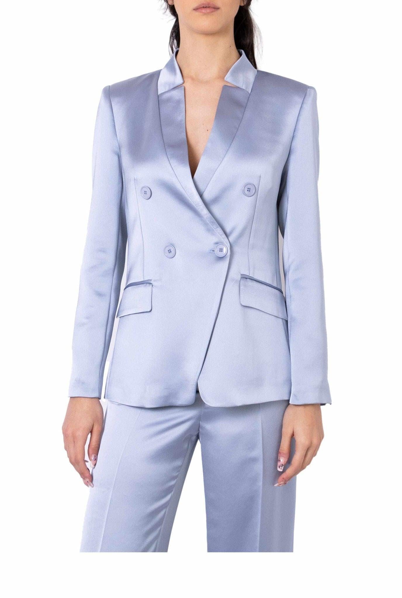 Giacca in raso color celeste polvere 3858 2674 C ALICE MILLER 