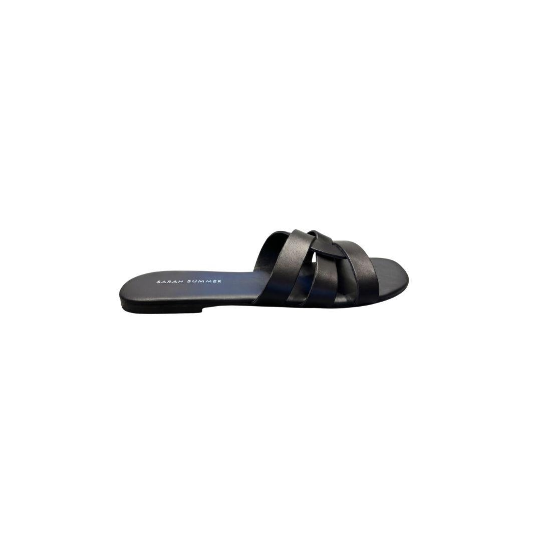 Ciabatta incrociata nera 13712 NERO SARAH SUMMER 