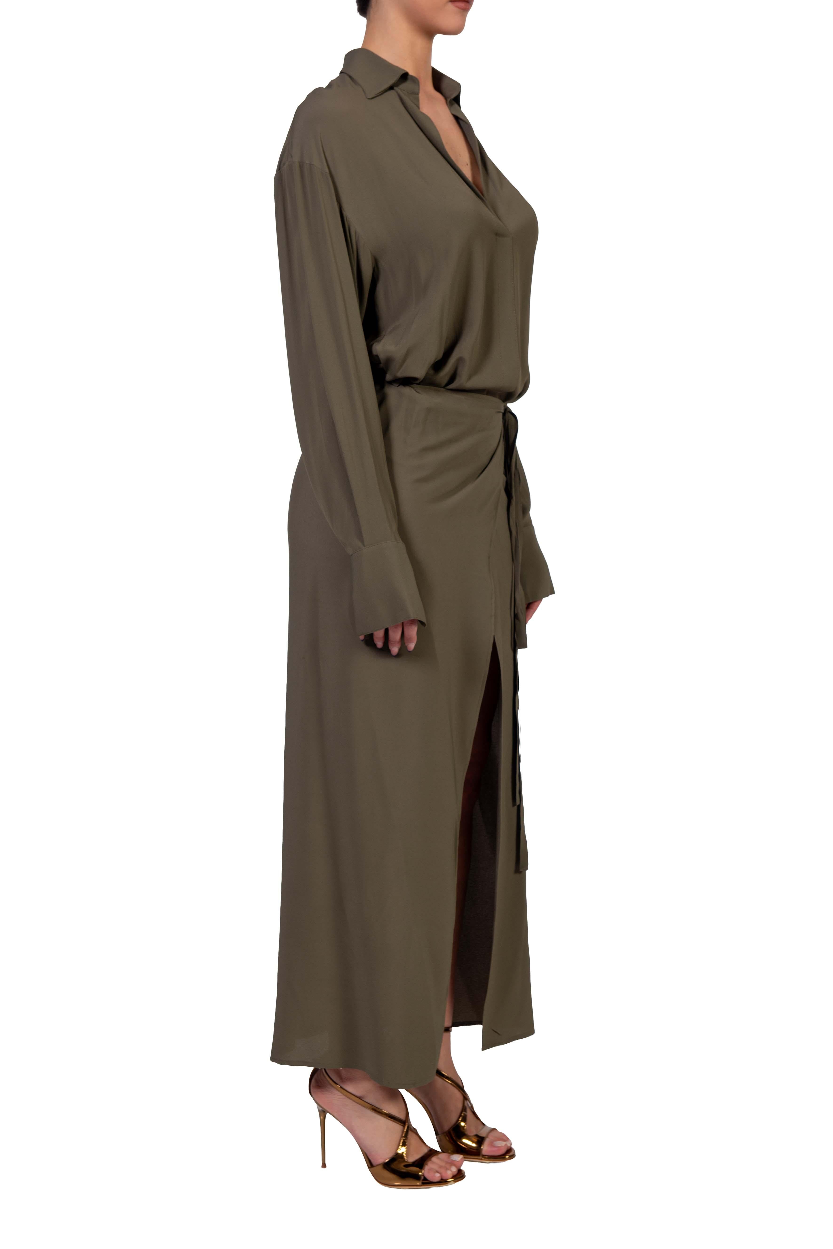 Abito lungo pareo verde militare 41202 MILITY FEDERICA TOSI 
