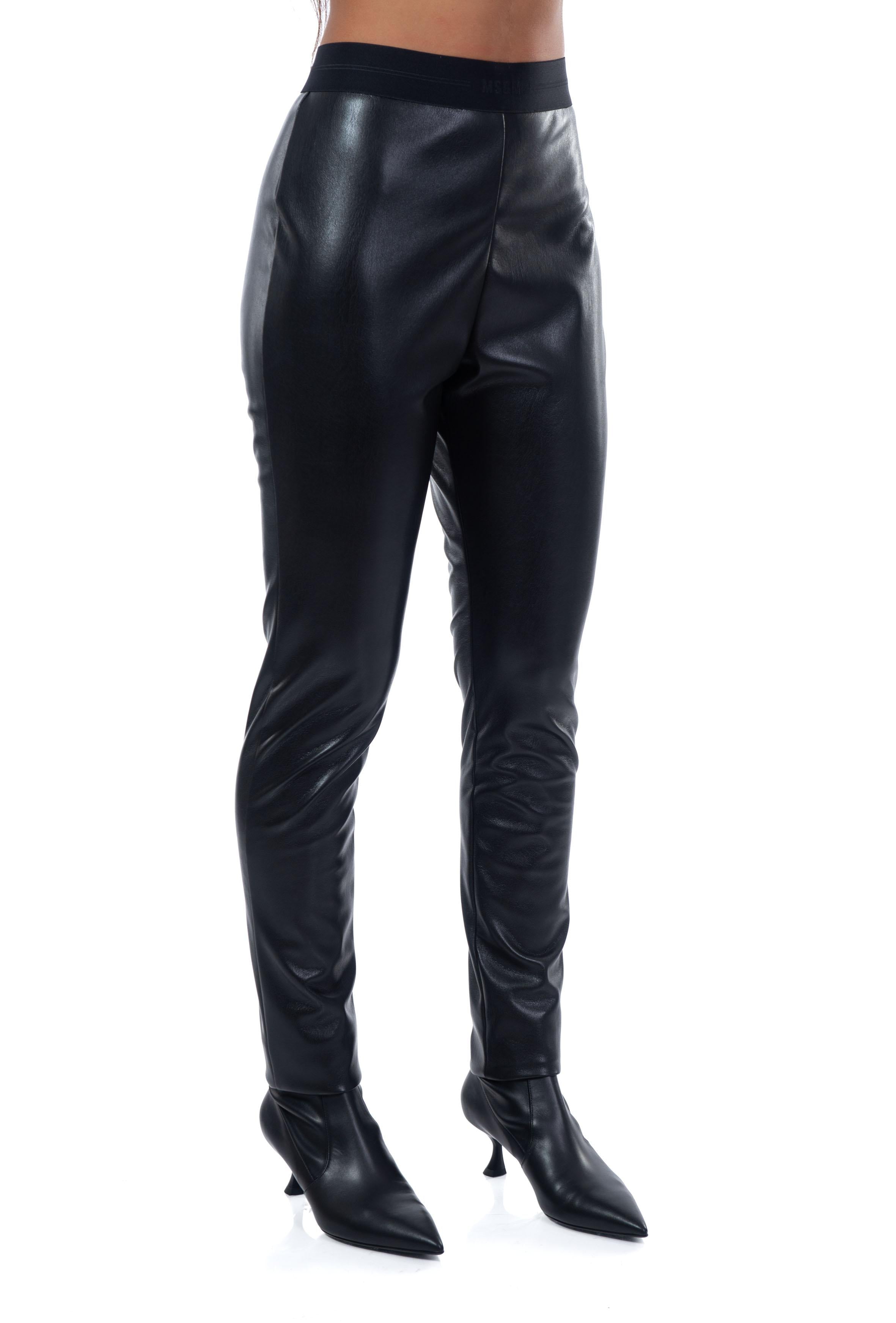 Leggings ecopelle nero 3741MDP18 N MSGM 
