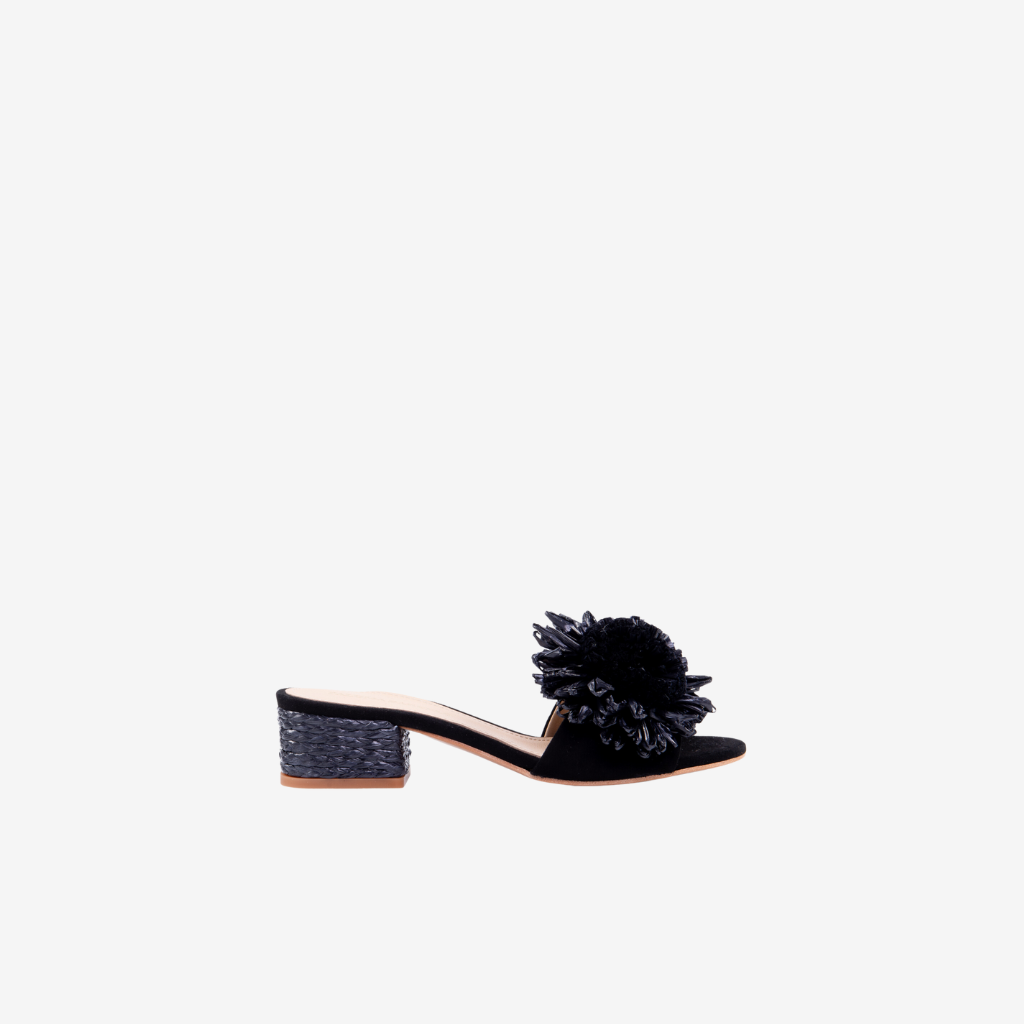 Sabot nero con fiore CHIASA N PALOMA 