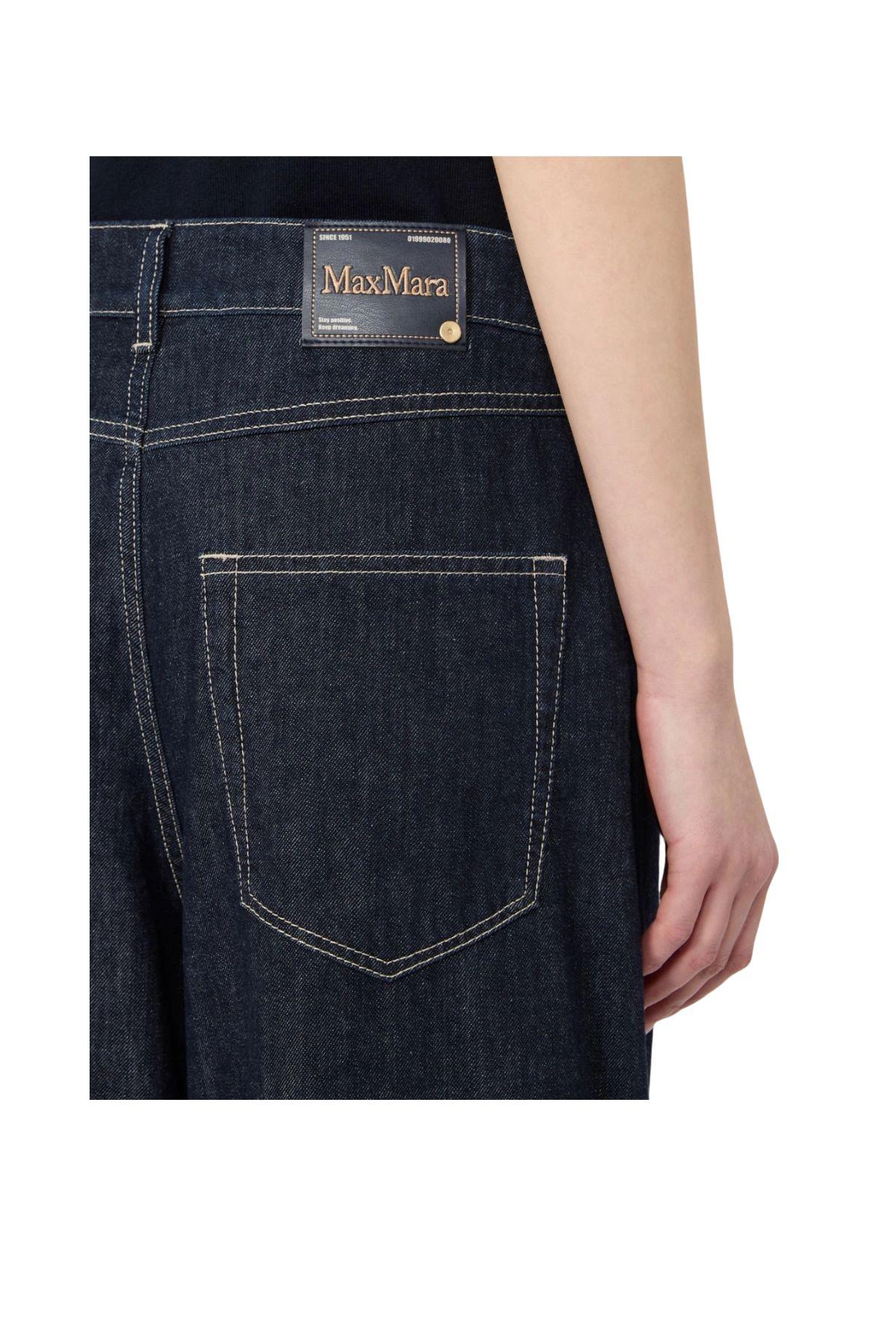 Jeans wide leg in denim di cotone blu Occhio OCCHIO 001 BLU MAX MARA 