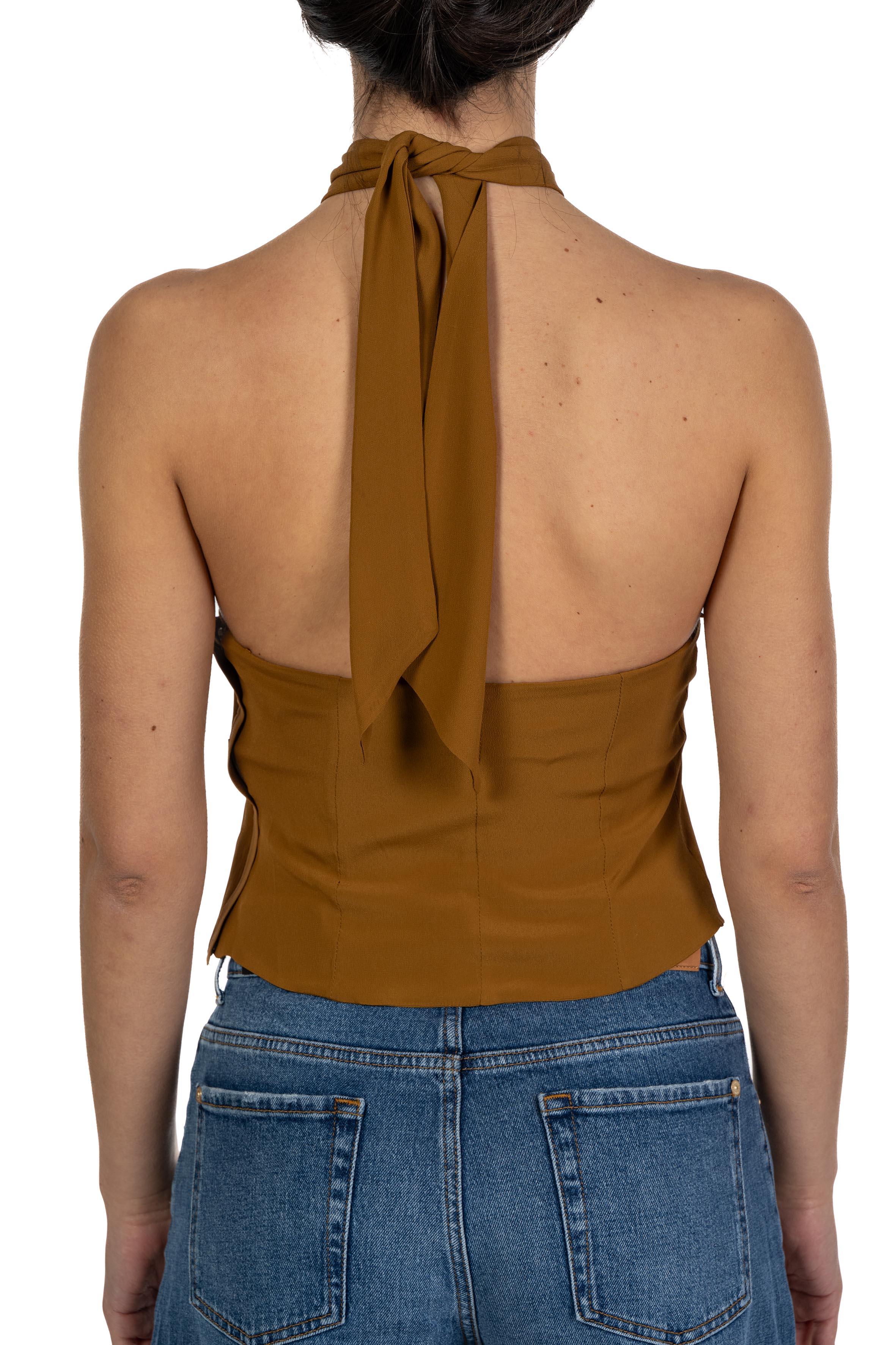 Top con torcion in crepe 42358 11 FEDERICA TOSI 