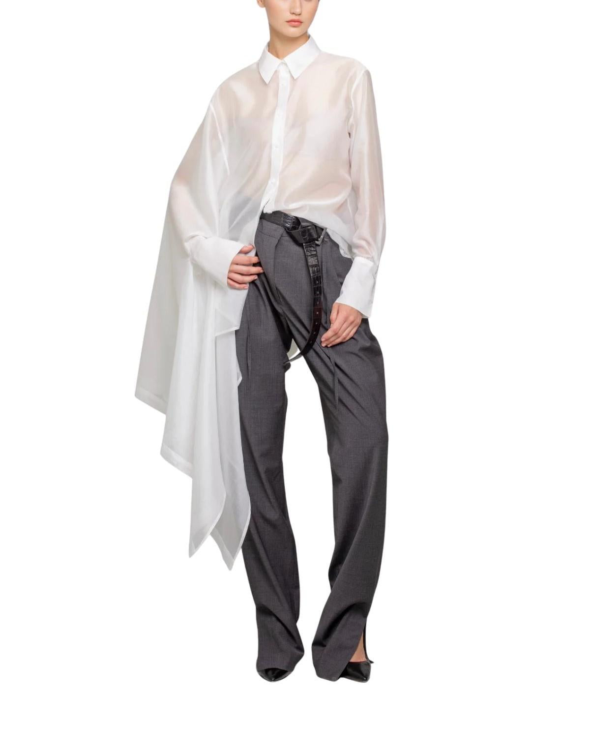 Camicia bianca asimmetria BA804 DREAM WHITE Balossa 