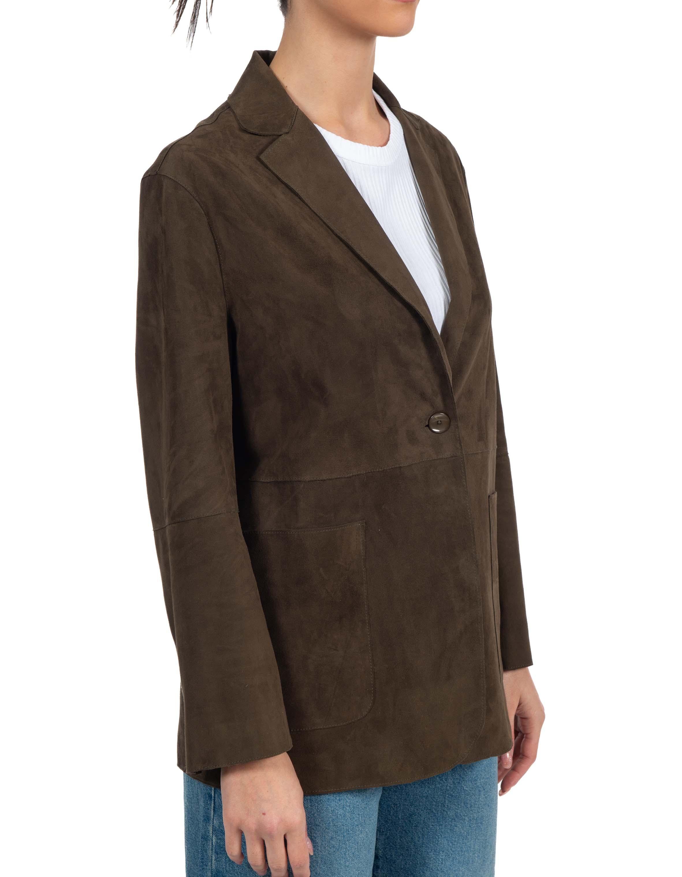 Giacca Bonnie in camoscio marrone BONNIE 126 THE JACKIE LEATHERS 