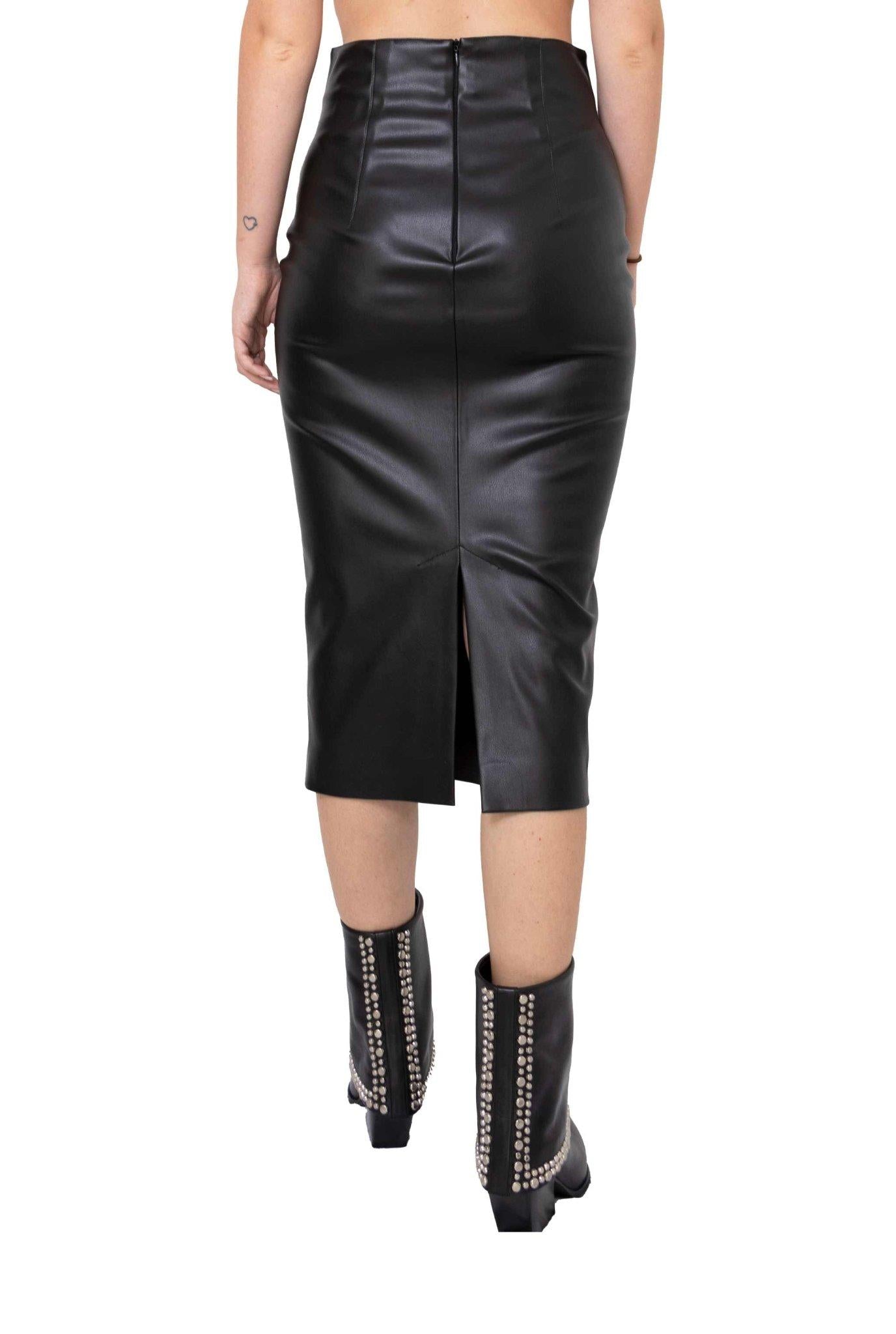 Gonna midi in ecopelle nera 3174 3044 N ALICE MILLER 