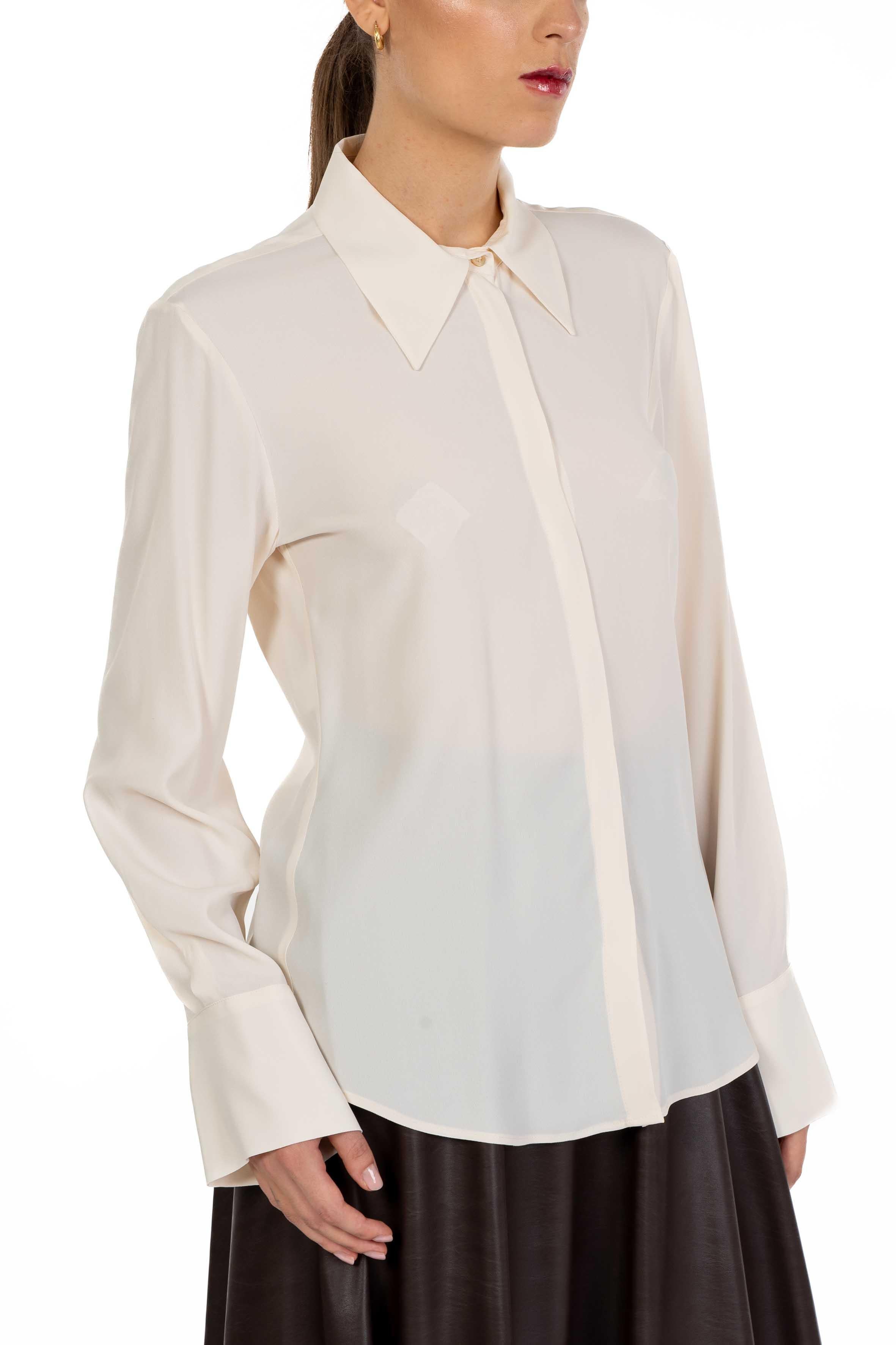 Camicia misto seta panna 4494 4057 NATURALE ALICE MILLER 