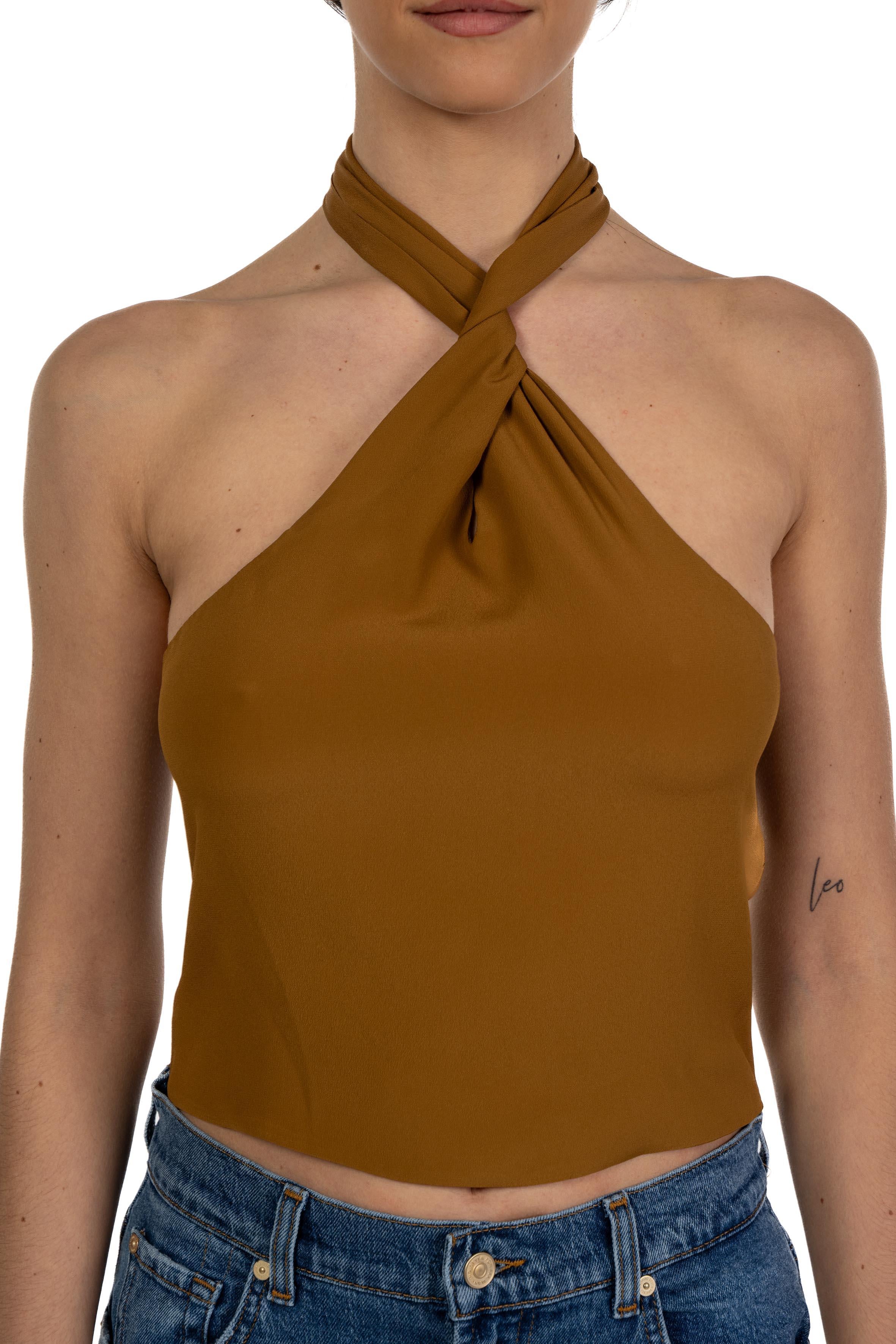 Top con torcion in crepe 42358 11 FEDERICA TOSI 