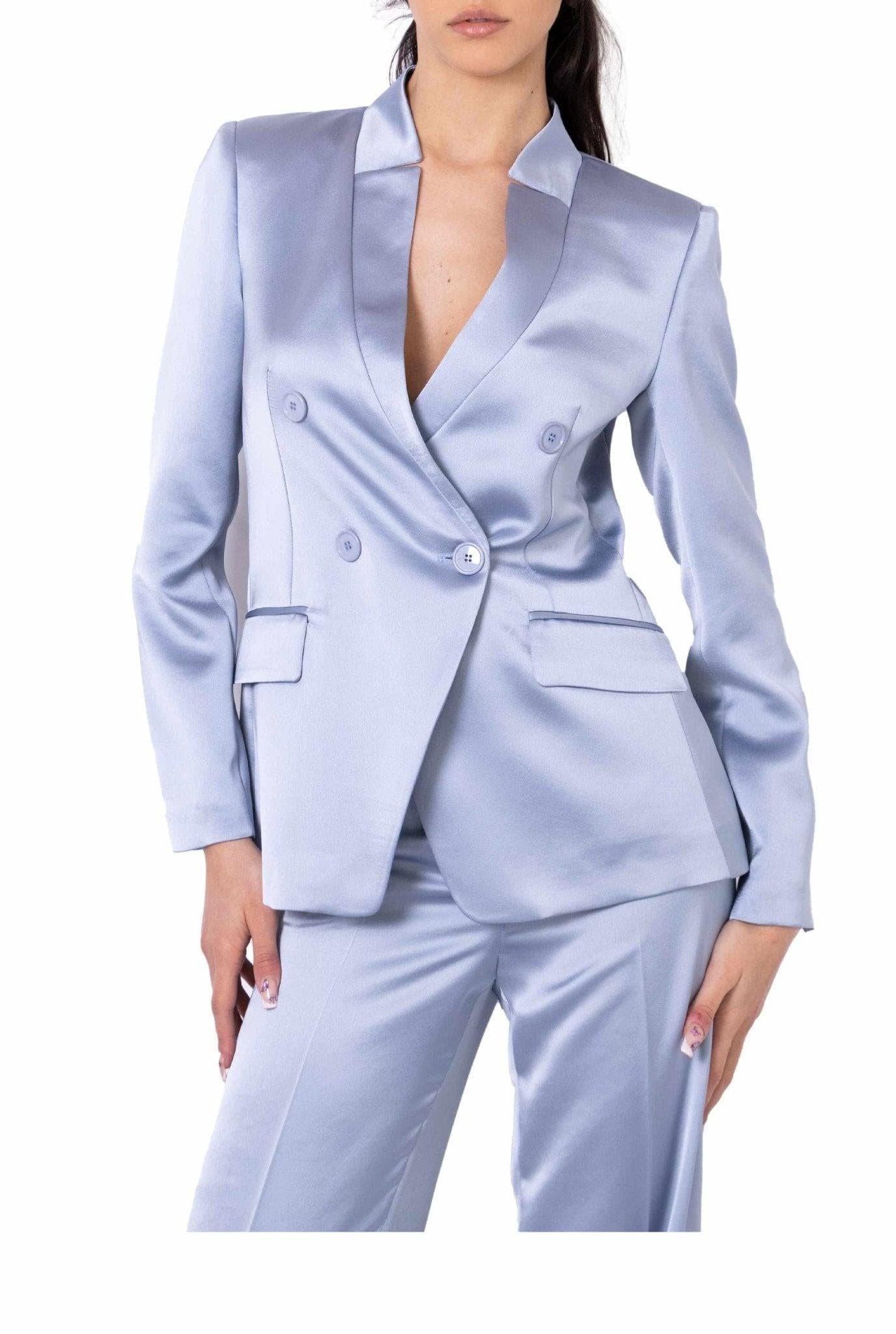 Giacca in raso color celeste polvere 3858 2674 C ALICE MILLER 