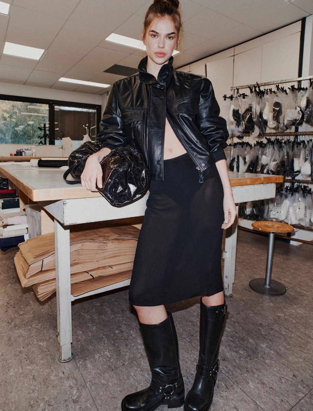 gonna nera fluida LINGERIE 004 MARELLA 