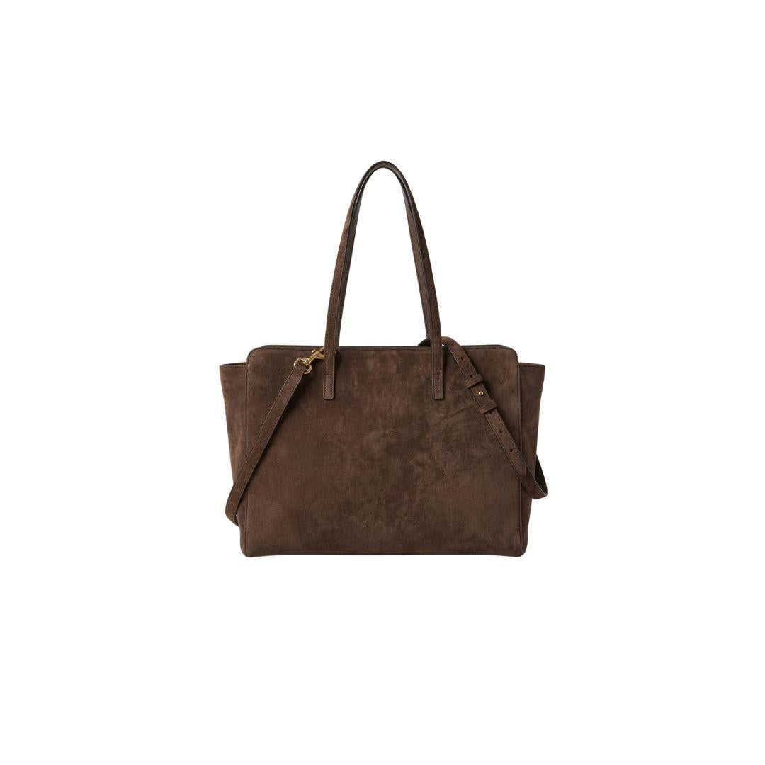Borsa Flap L suede cioccolato FLAP L SUEDE CHOCOLATE HIDESINS 