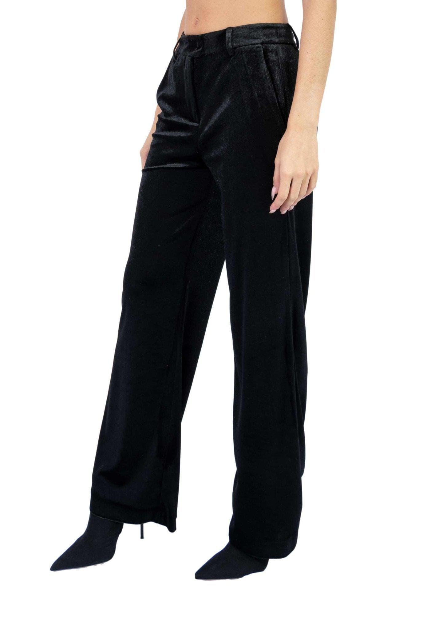 Pantalone dritto in velluto nero 2974 2894 N ALICE MILLER 