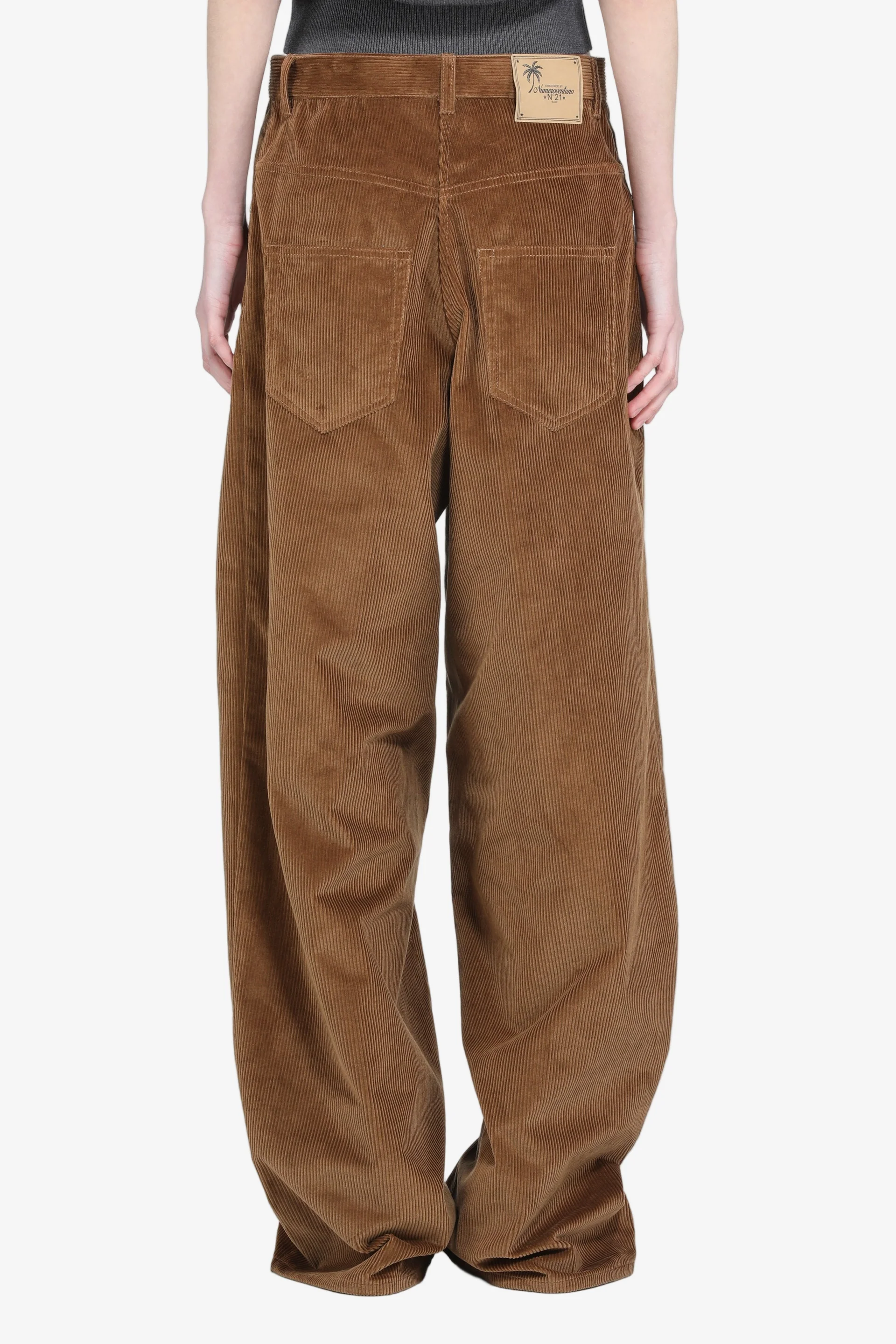 Pantalone in velluto B071 NOCCIOLA N° 21 