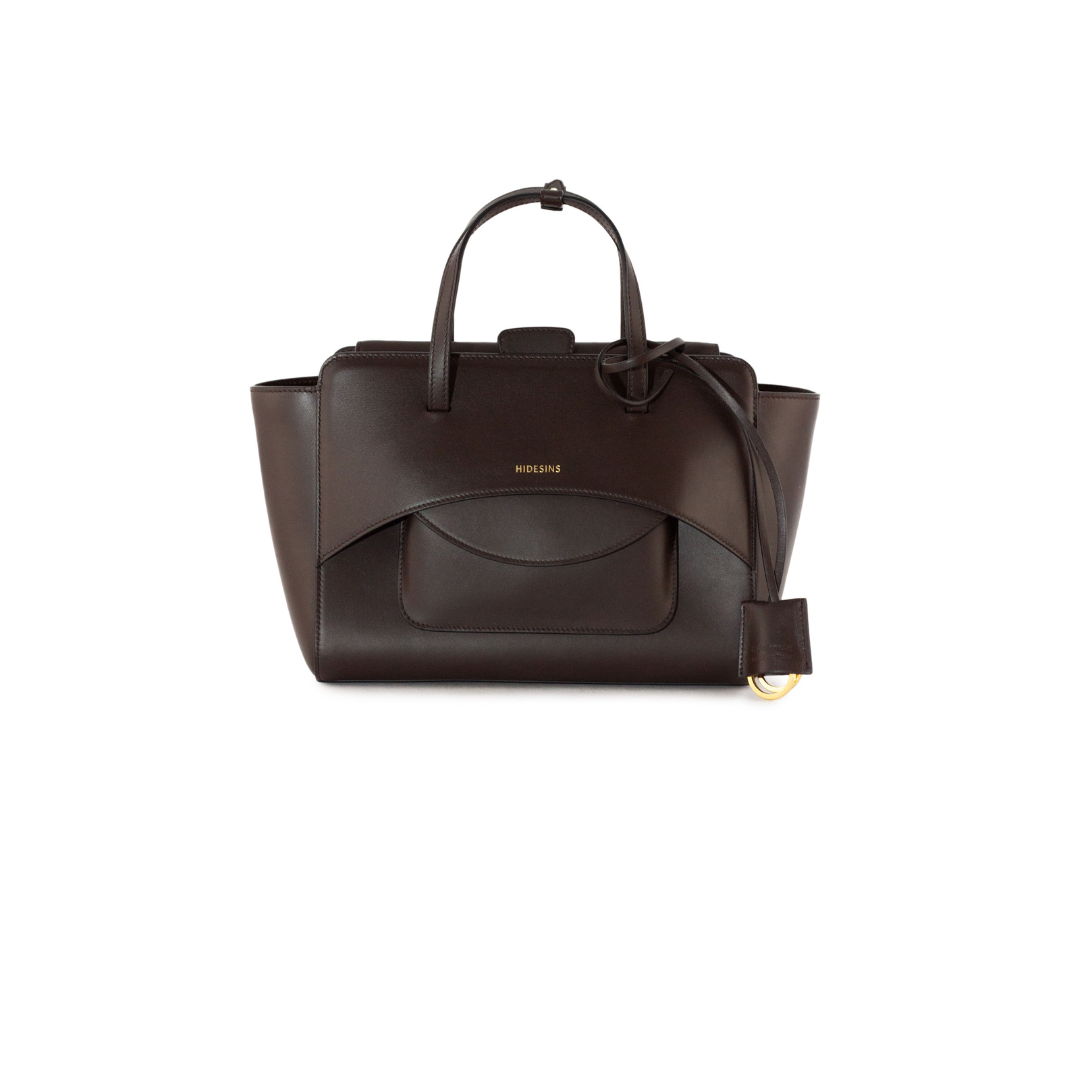 Borsa Flap M testa di moro FLAP M PREMIER DARK BROWN HIDESINS 
