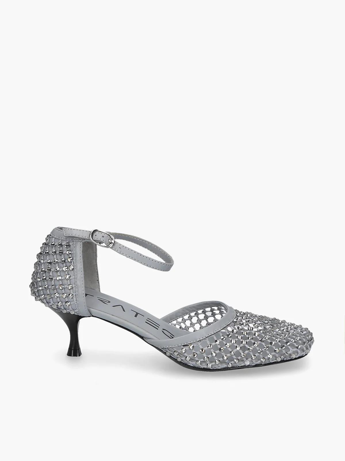 Scarpe con strass argento R15 GREY STRATEGIA 