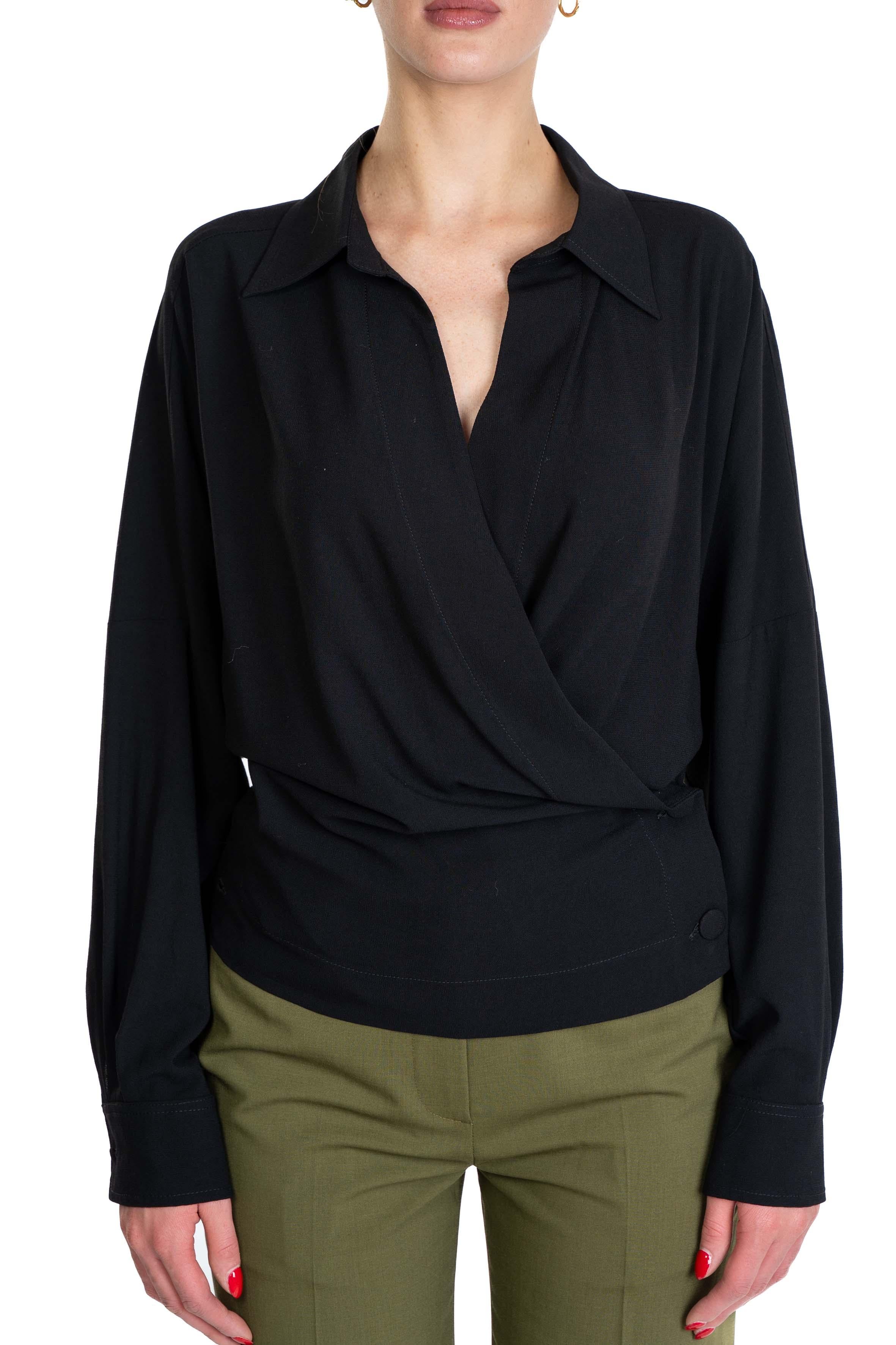 Blusa incrociata nera 4567 4370 NERO ALICE MILLER 