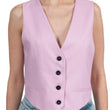 Gilet rosa.