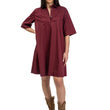 Abito midi in cotone amarena