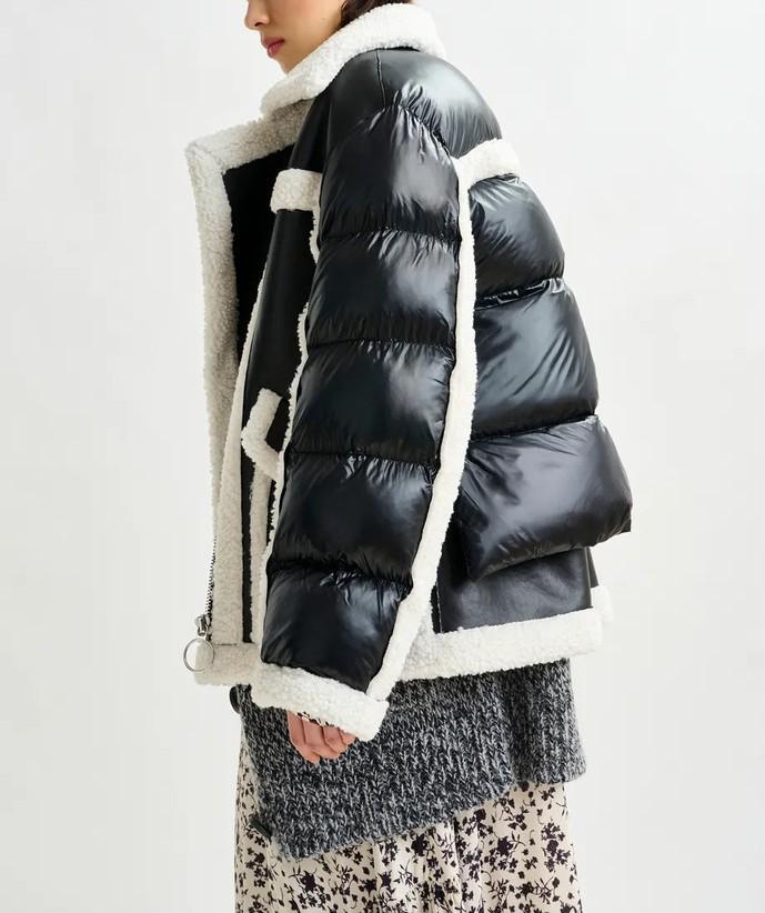 Giaccone Ifie in montone ecologico IFIE BLACK ESSENTIEL ANTWERP 