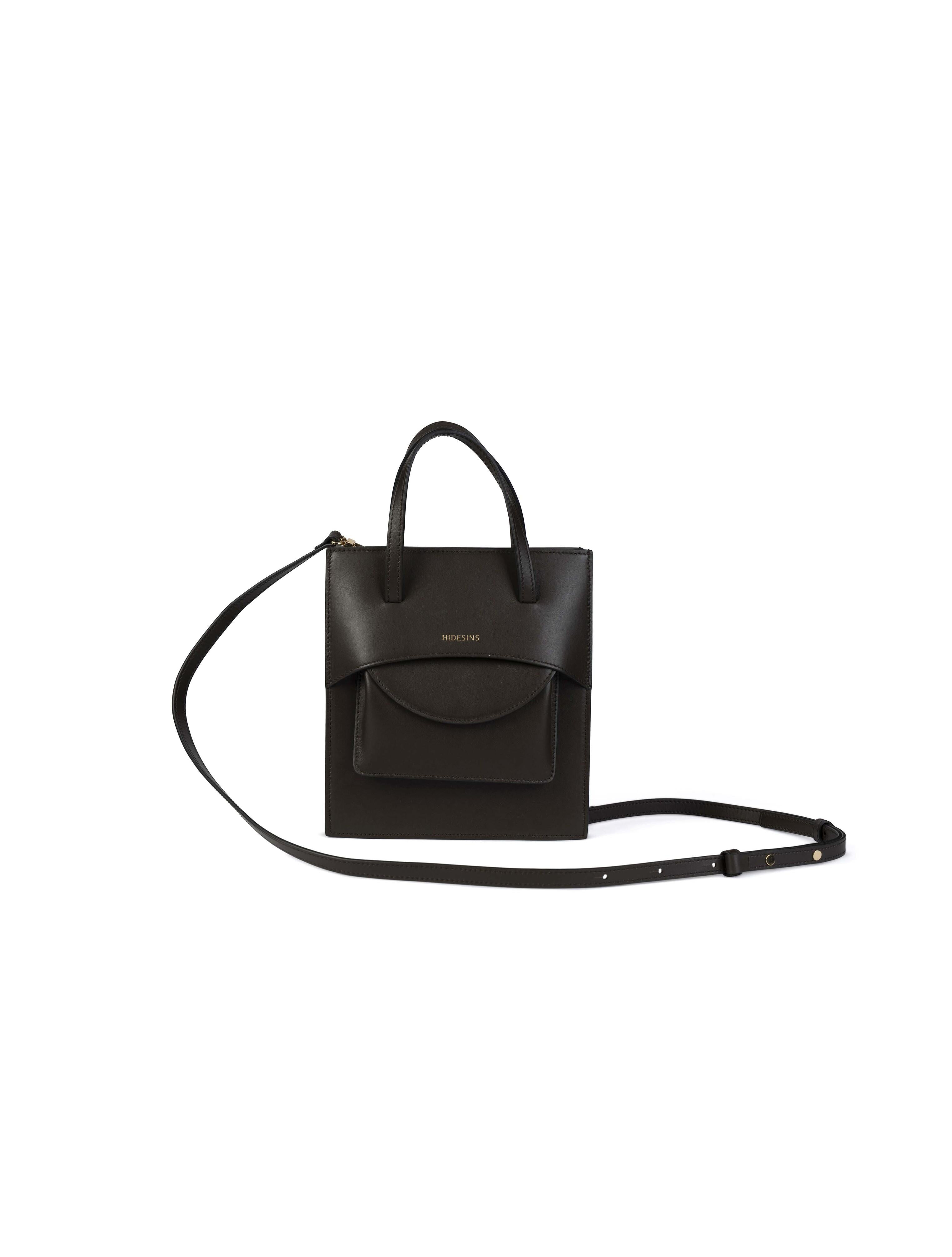 Borsa Flap J mini testa di moro FLAP J MINI PREMIER DARK BROWN HIDESINS 