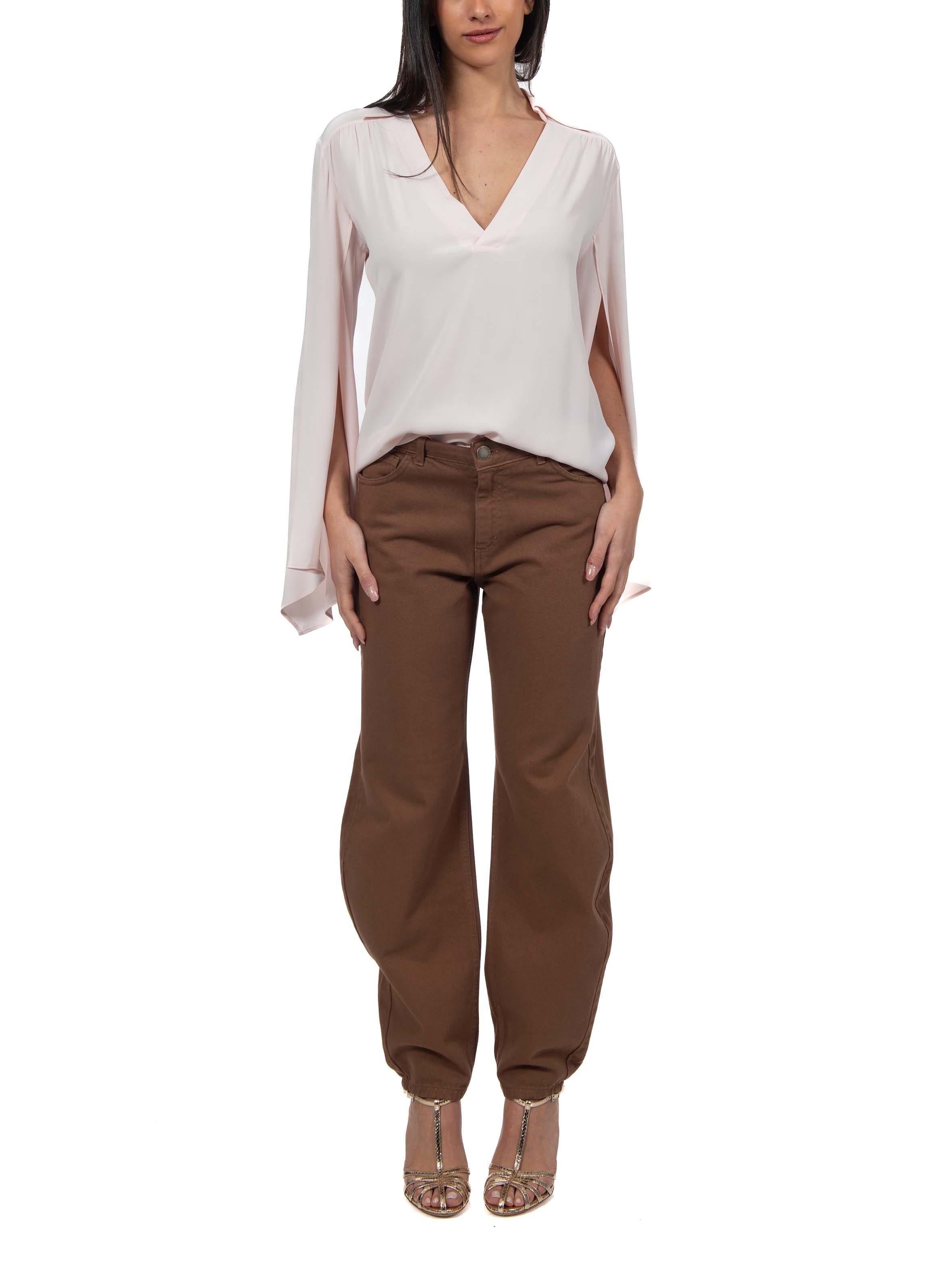 Blusa scollo a V maniche a calla rosa 41104 41104 ROSA FEDERICA TOSI 