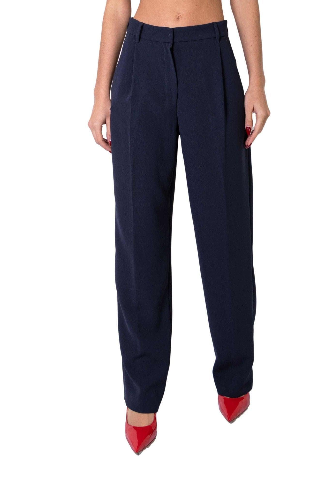 Pantalone Michela in cady blu MICHELA B MAX MARA 