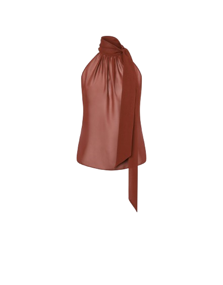 Top in georgette bordò 0801 5752 R PHILOSOPHY 