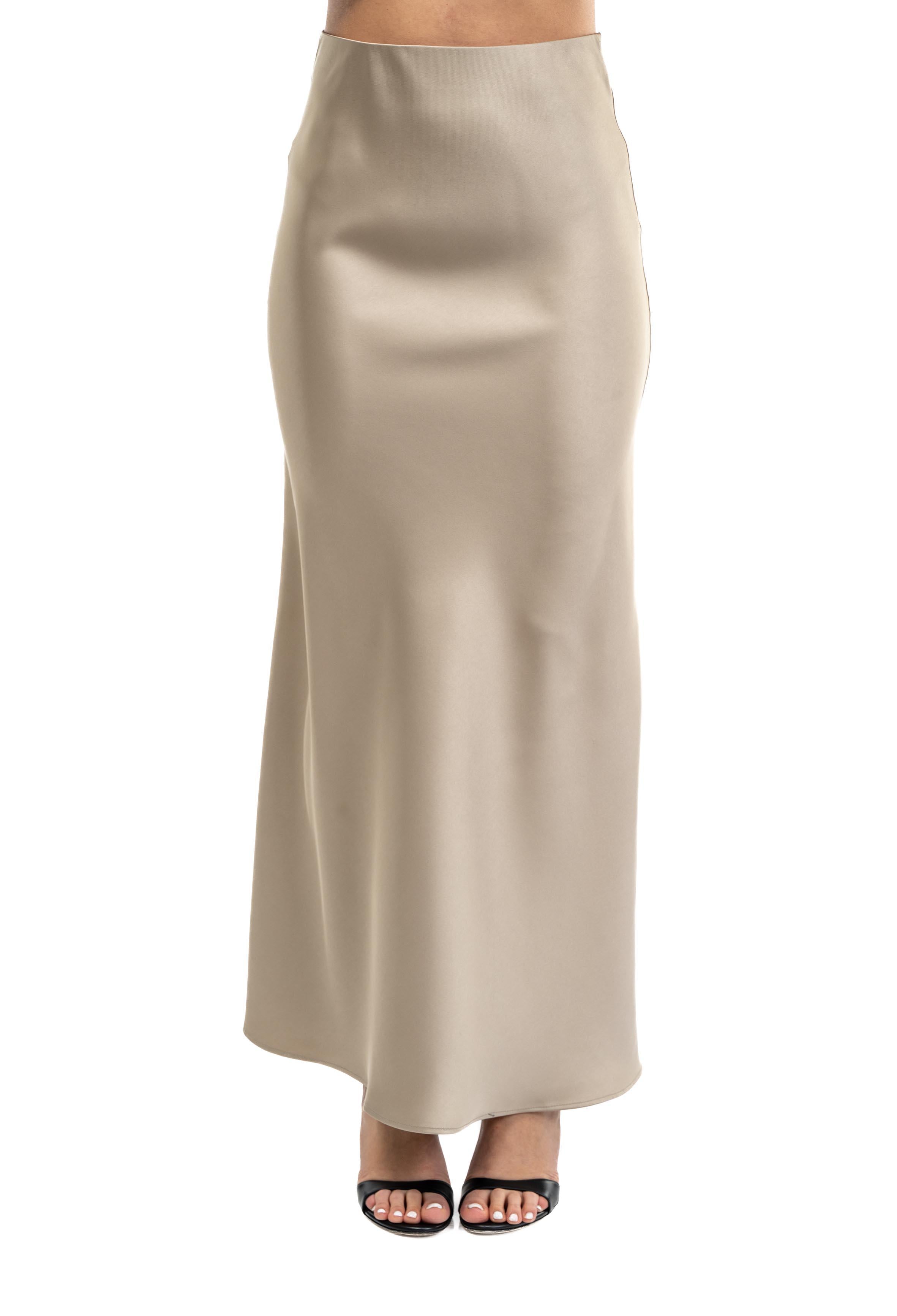 Gonna in raso beige 2639 4331 PIETRA ALICE MILLER 
