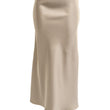 Gonna in raso beige