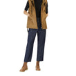 Gilet imbottito con cappuccio in tela antigoccia cammello Greengo