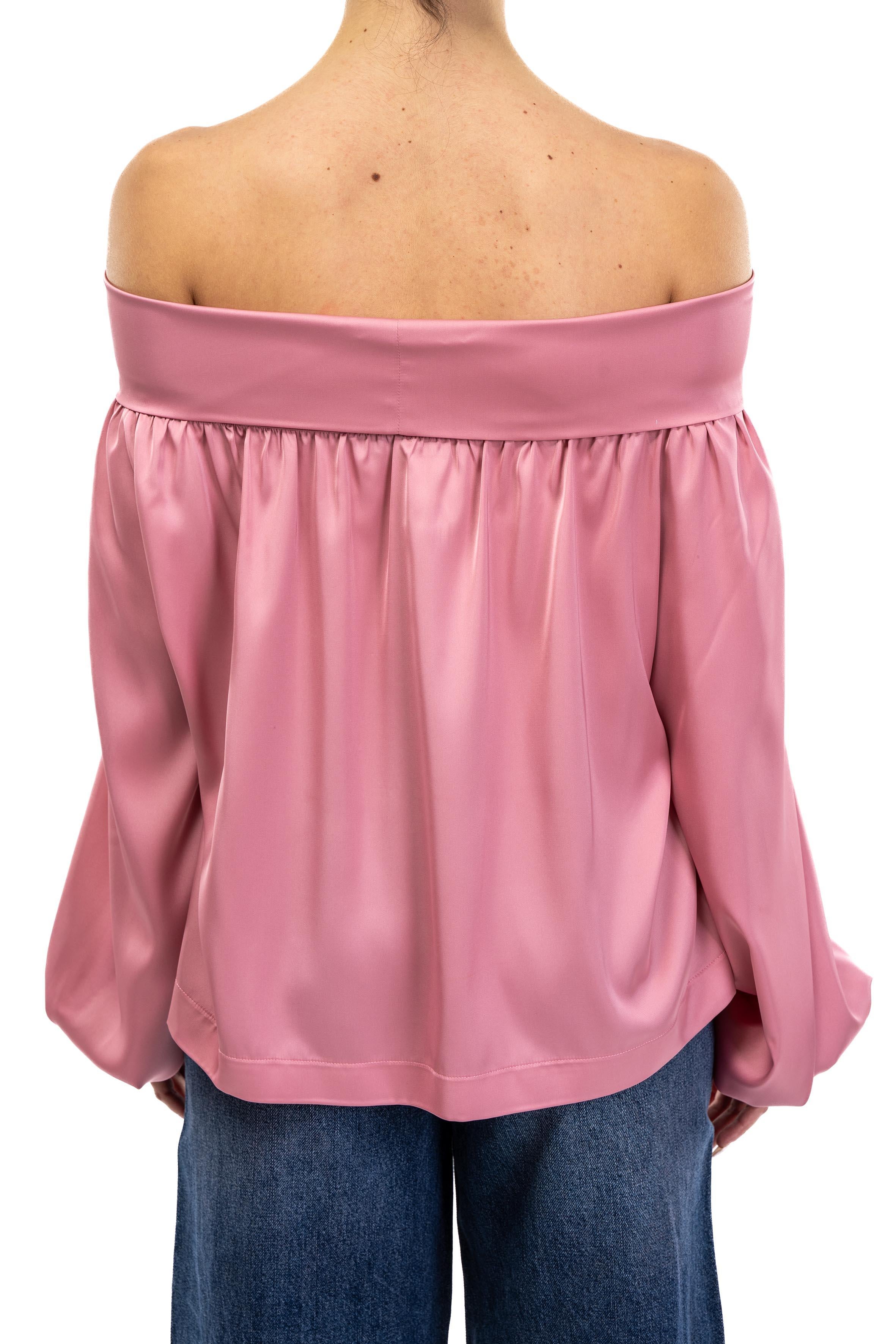 Blusa raso rosa 60670 PEONIA D.EXTERIOR 
